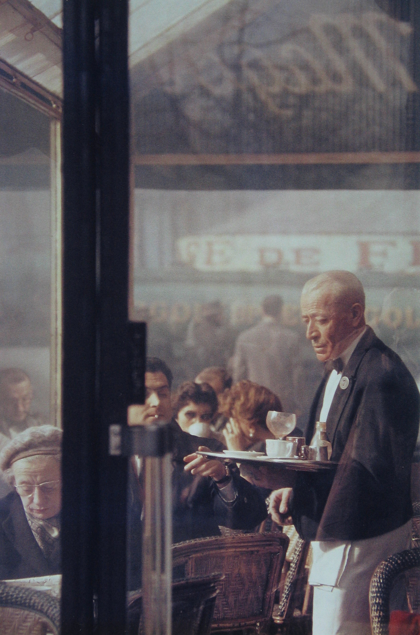 Saul Leiter  Waiter, Paris 1959  Chromogenic print; printed later  19 1/2 x 13 inches