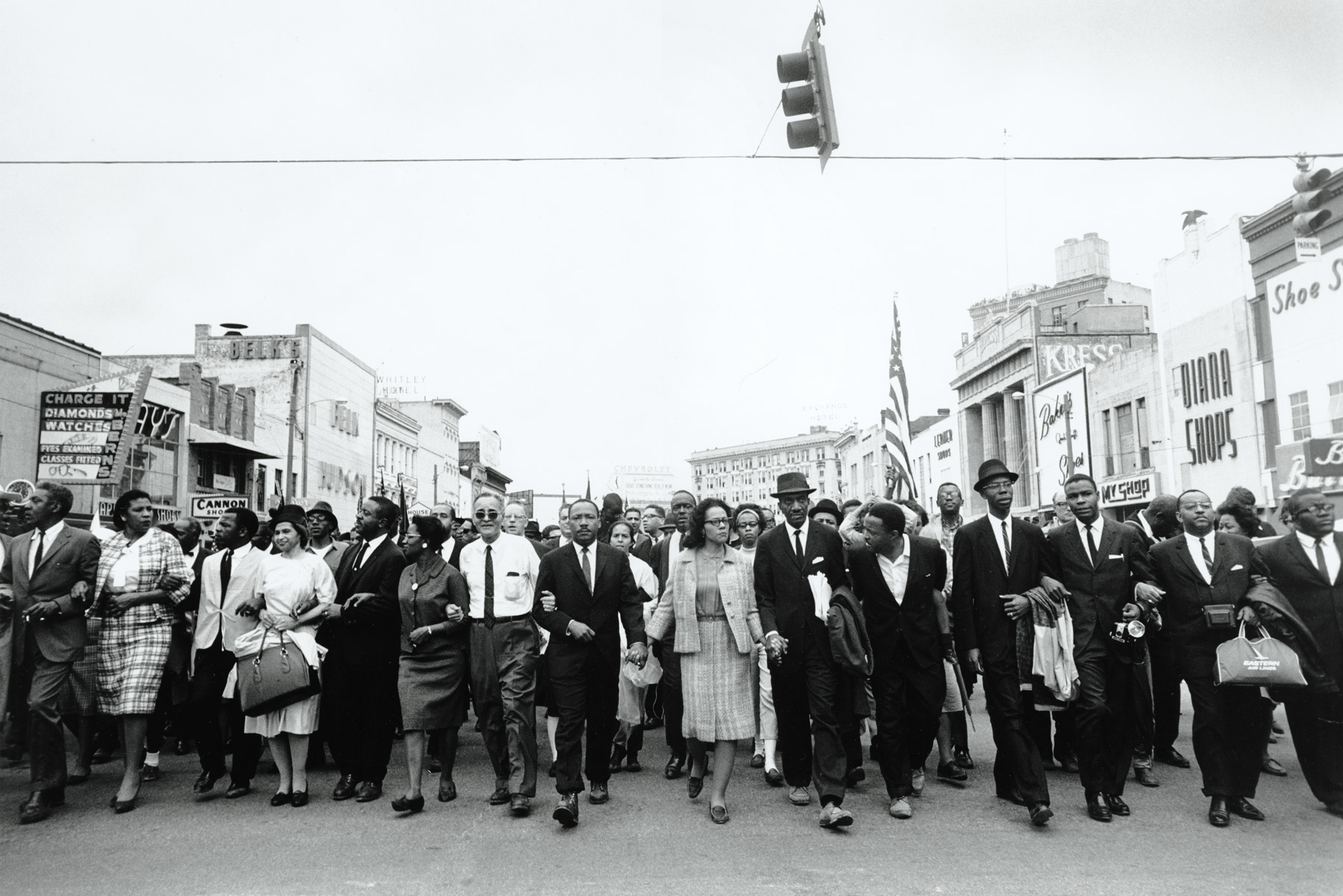 Entering Montgomery, Selma March, 1965  Gelatin silver print; printed later   16 x 20 inches