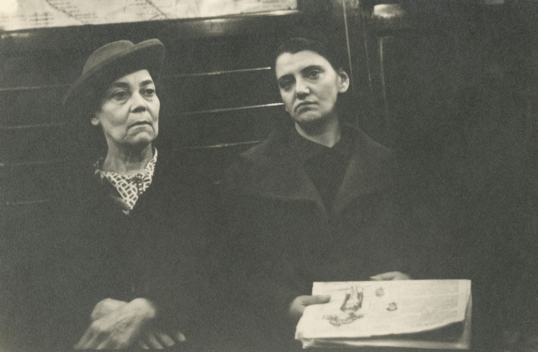 Subway Portrait, 1938-41  Gelatin silver print; printed c.1938-41  4 7/8 x 7 1/4 inches