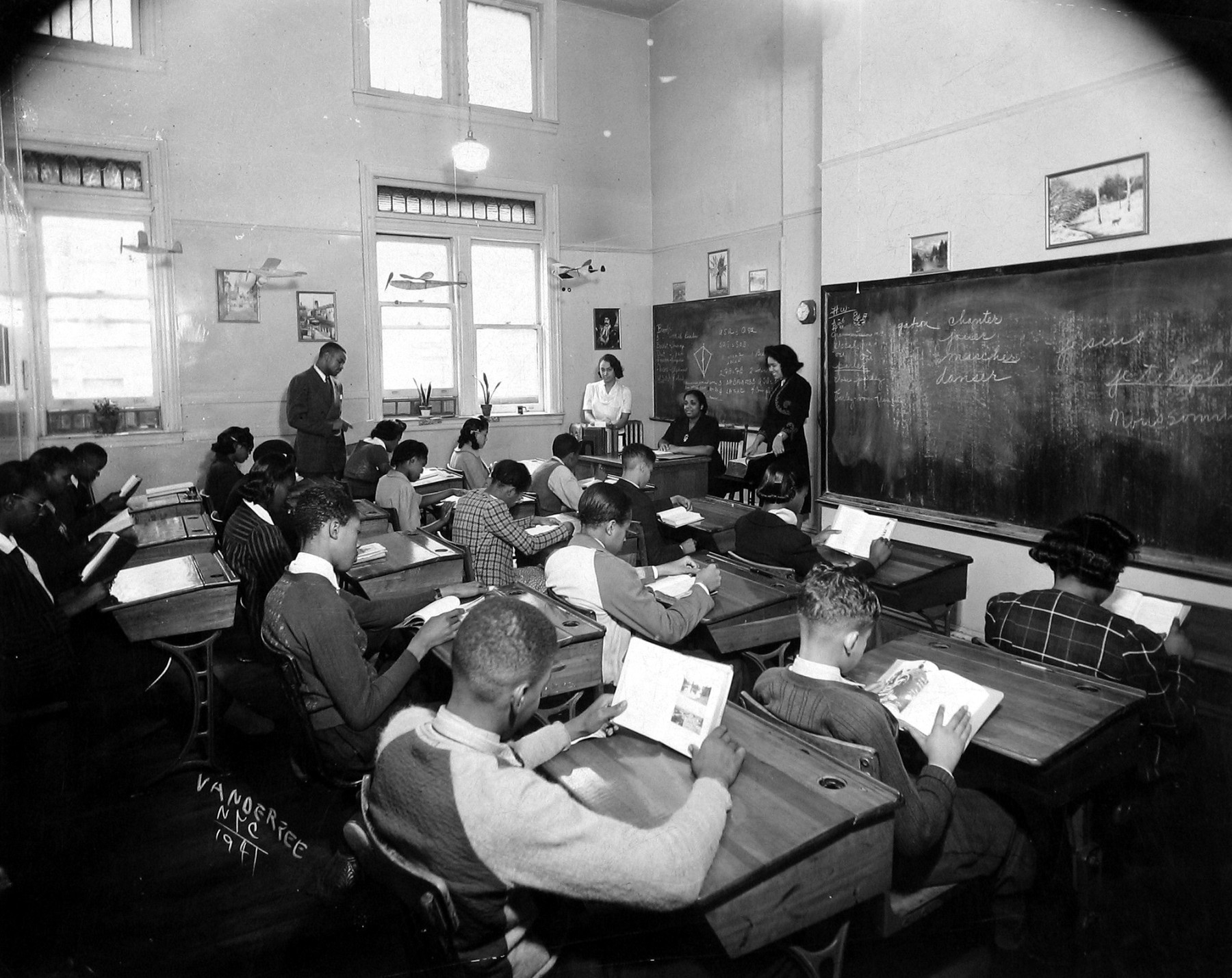 French Class, 1941  Gelatin silver print; printed c.1941  7 3/4 x 9 5/8 inches