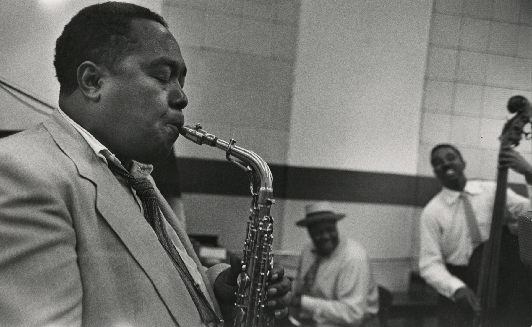 Esther Bubley - Charlie Parker, Norman Granz Jam Session, 1952 - Howard Greenberg Gallery
