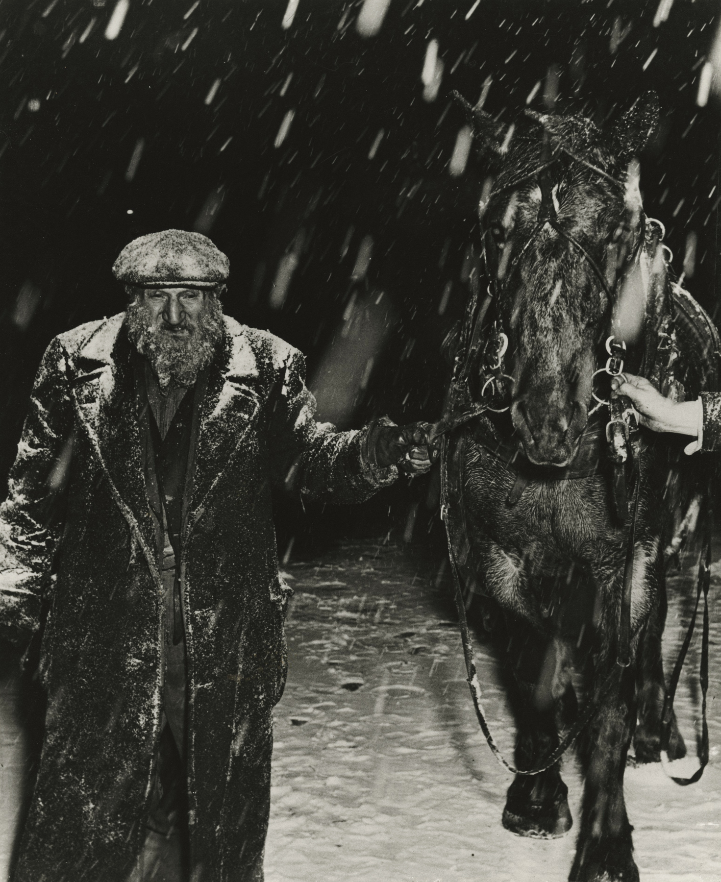 Weegee - Incident in the Snowstorm, 1948 - Howard Greenberg Gallery