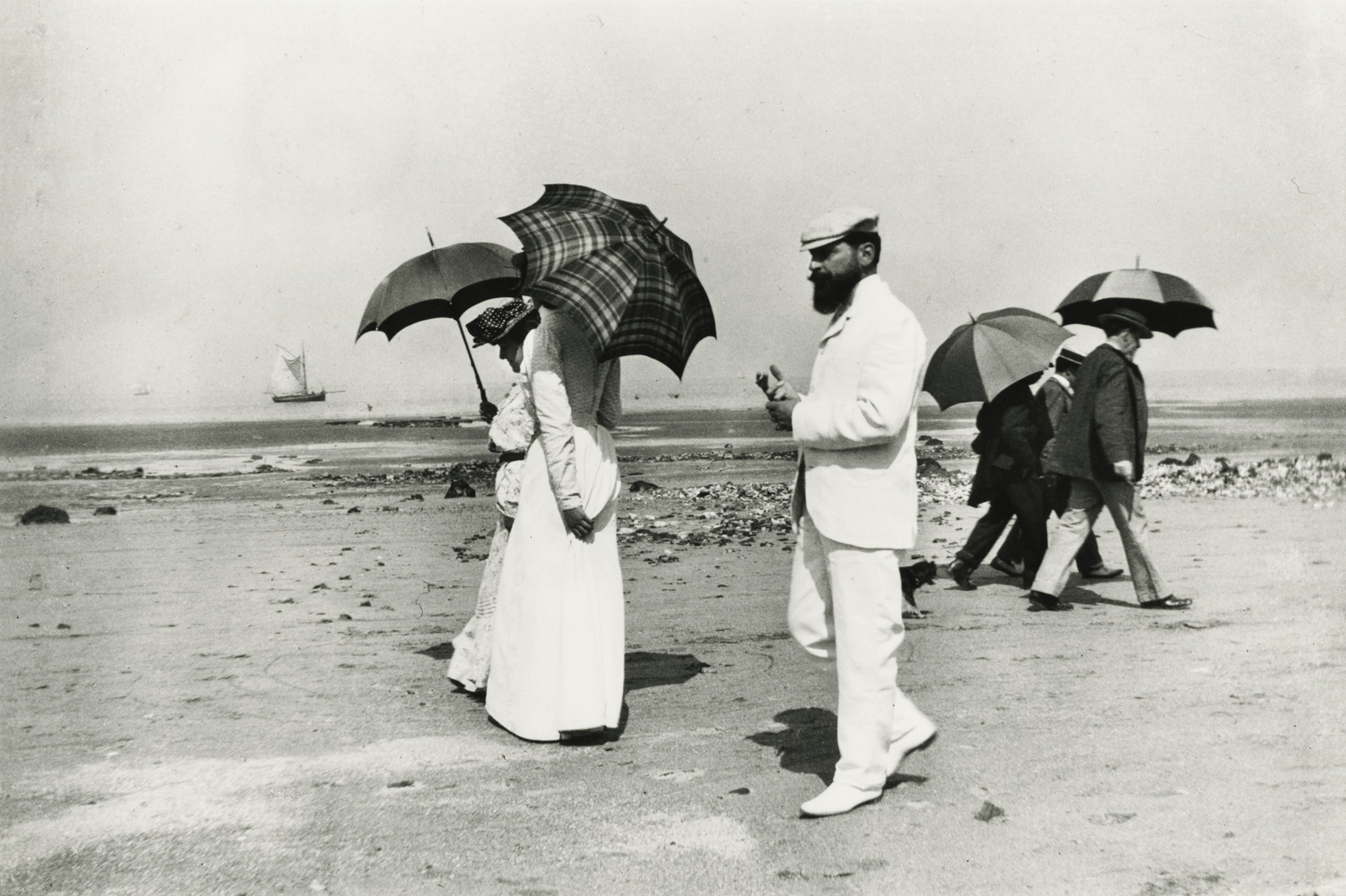 Jacques-Henri Lartigue - Cousin Caro and Mr. Plantevigne, Villerville, 1906 - Howard Greenberg Gallery