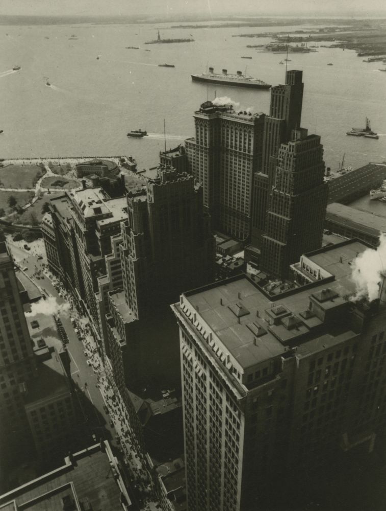 Broadway to the Battery, May 4, 1938  Gelatin silver print; printed c.1938  9 1/2 x 7 1/4 inches