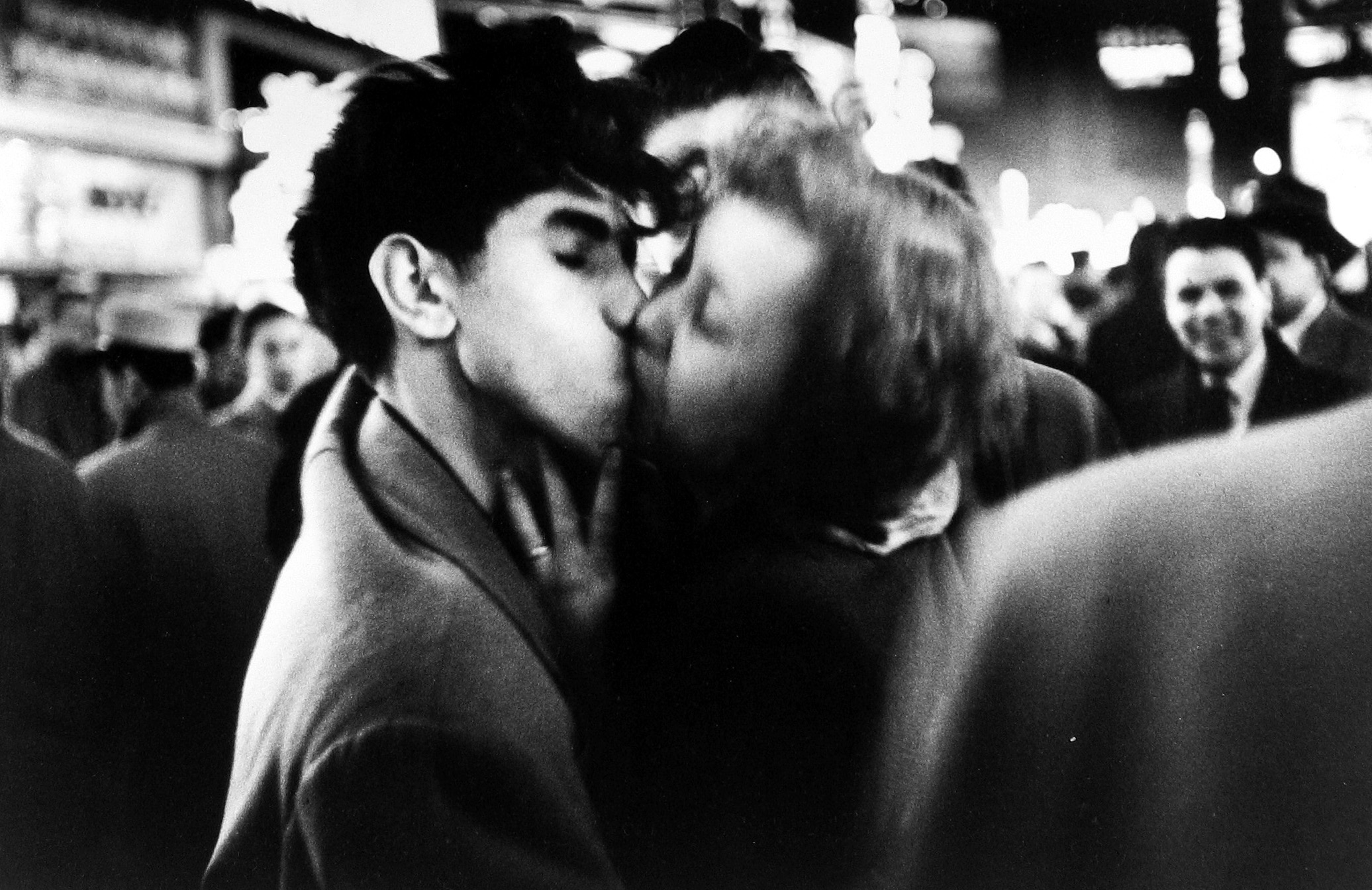 Dan Weiner - New Year's Eve, Times Square, NYC, 1951 - Howard Greenberg Gallery