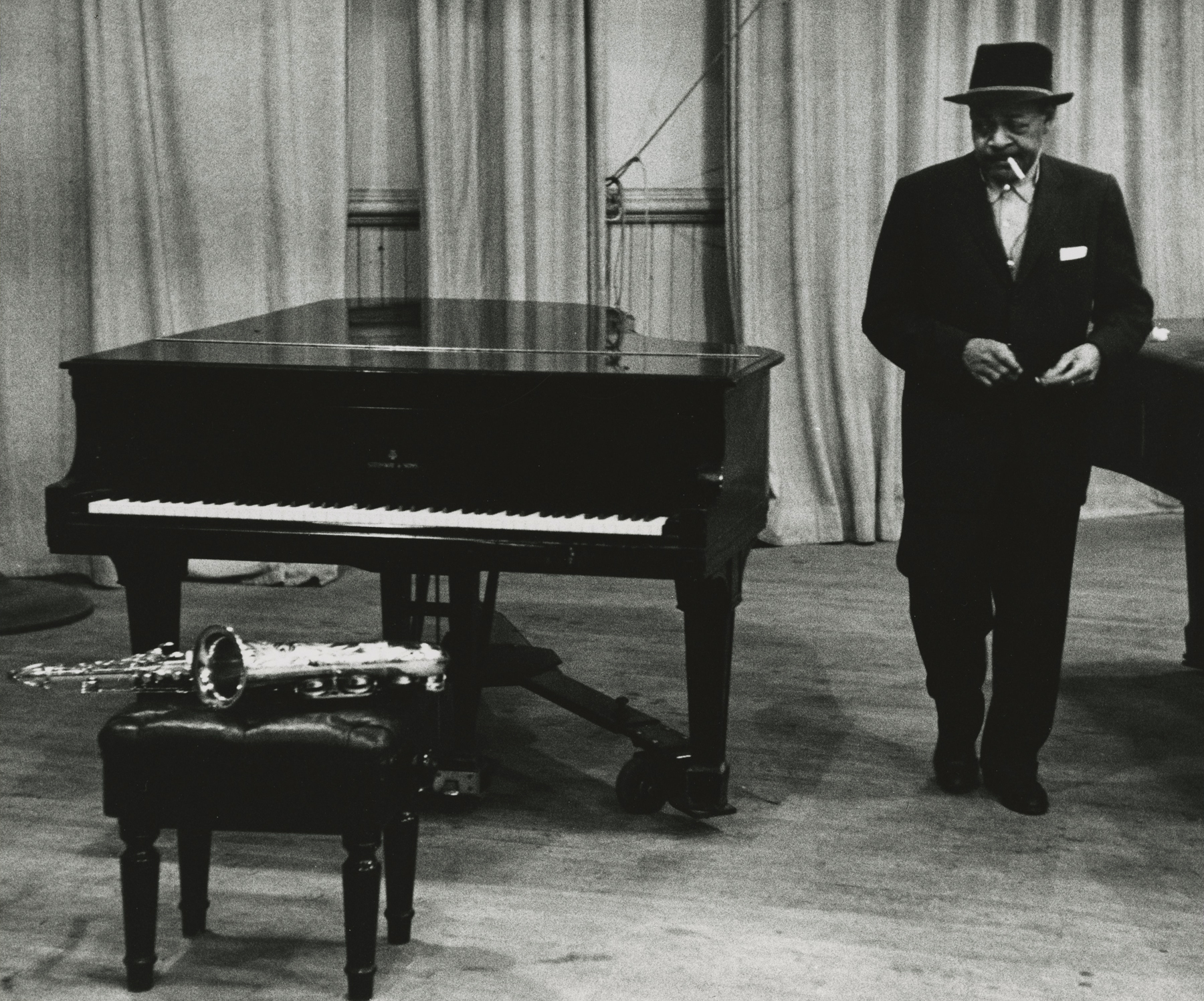 Dennis Stock - Jazz Street, Coleman Hawkins, 1958 - Howard Greenberg Gallery