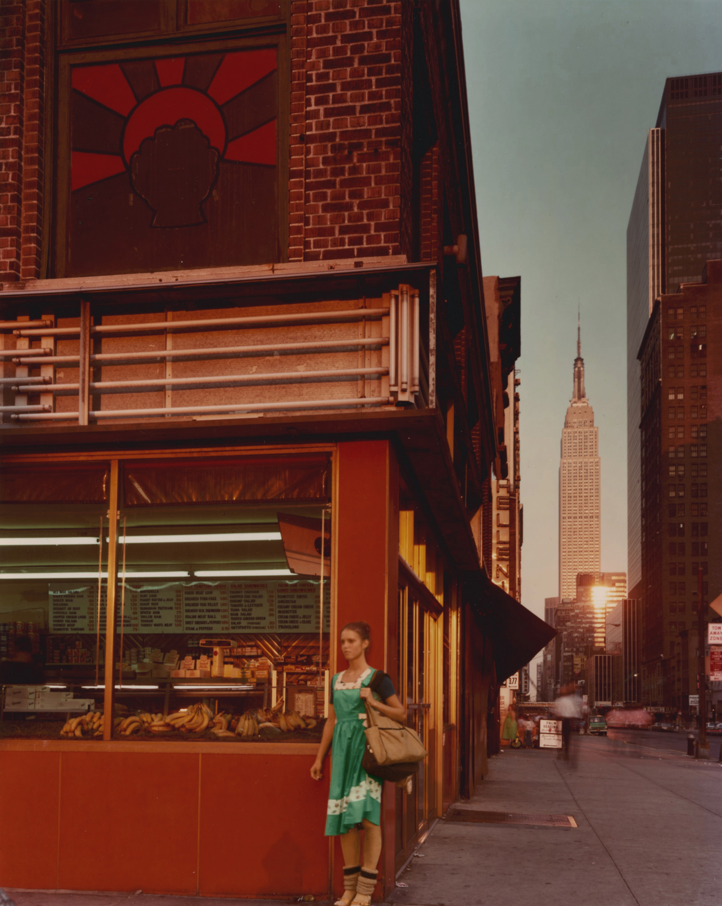 Joel Meyerowitz - Empire State Series: Young Dancer, 34th Street and 9th Avenue, New York City, 1978  - Howard Greenberg Gallery
