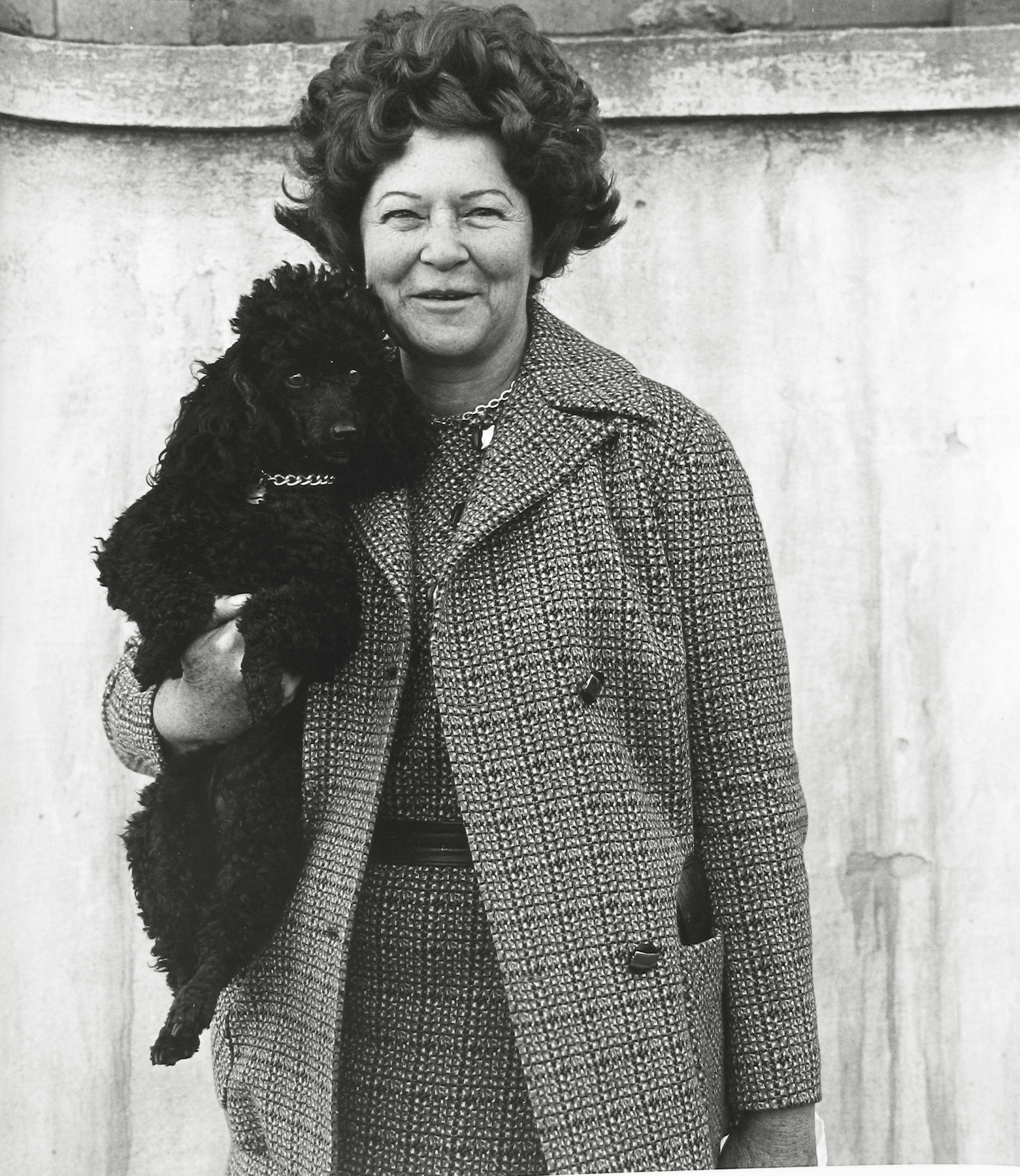 David Goldblatt - A Woman and Her Dog, Hillbrow, June 1972 - Howard Greenberg Gallery