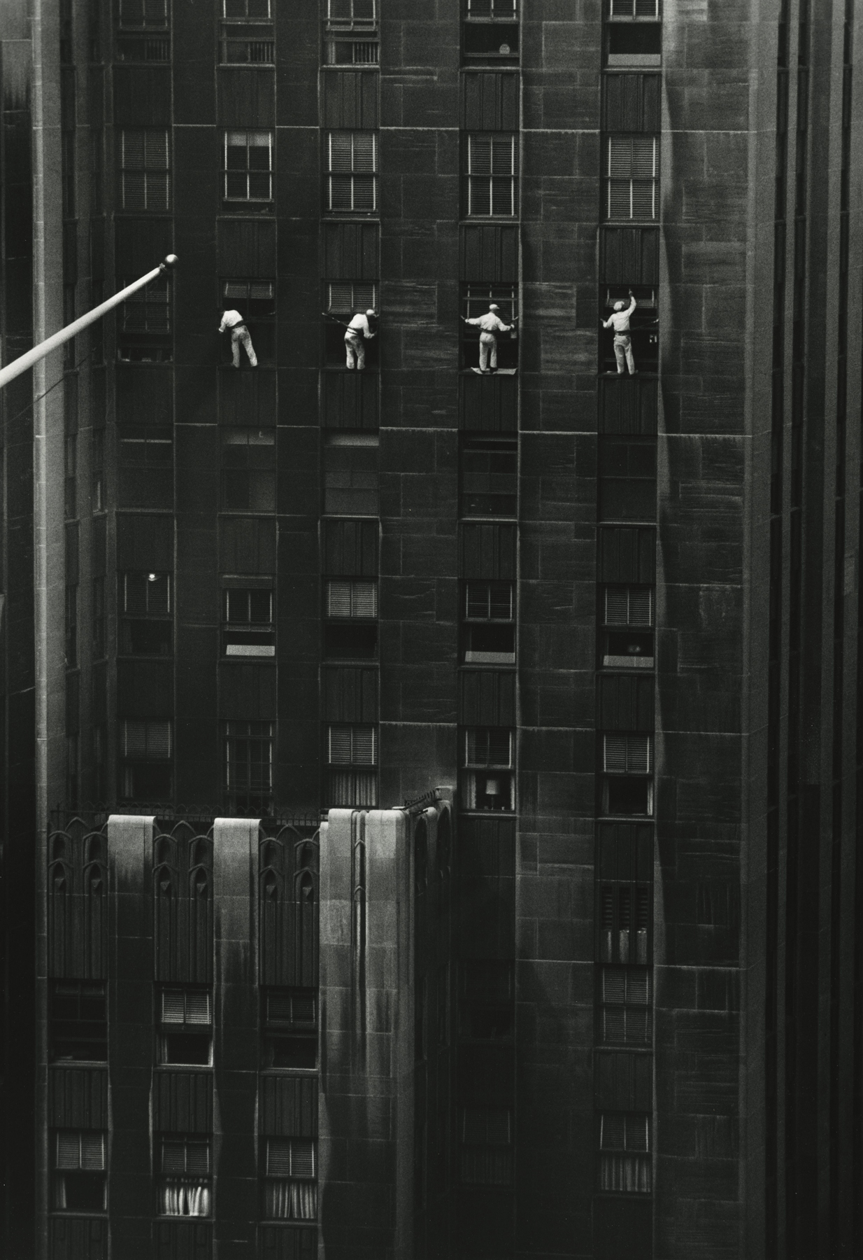 Inge Morath - Window Washers, 48th Street, New York, 1958 - Howard Greenberg Gallery