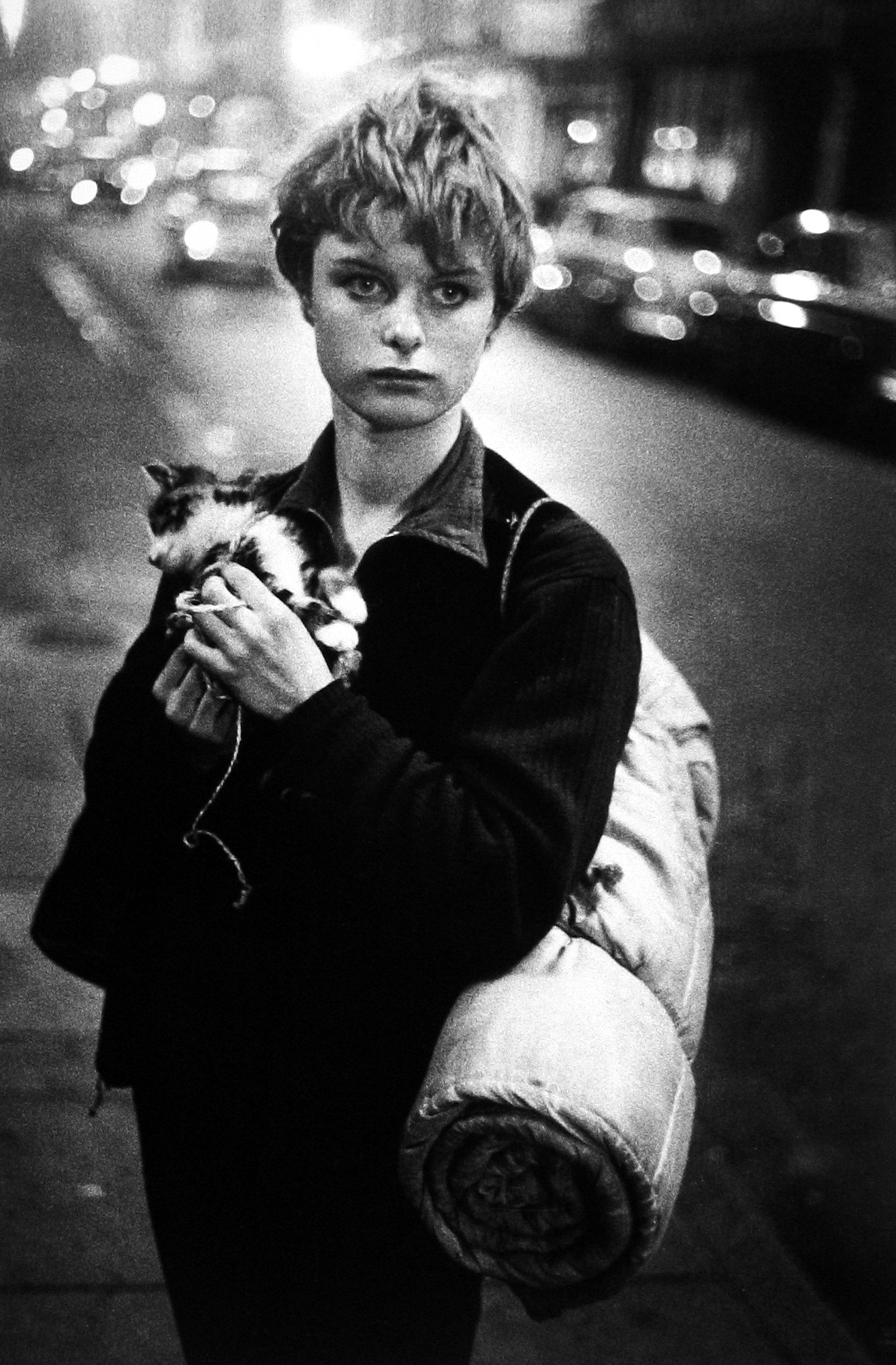 Girl with Kitten, London, 1960  Gelatin silver print; printed later  20 x 16 inches
