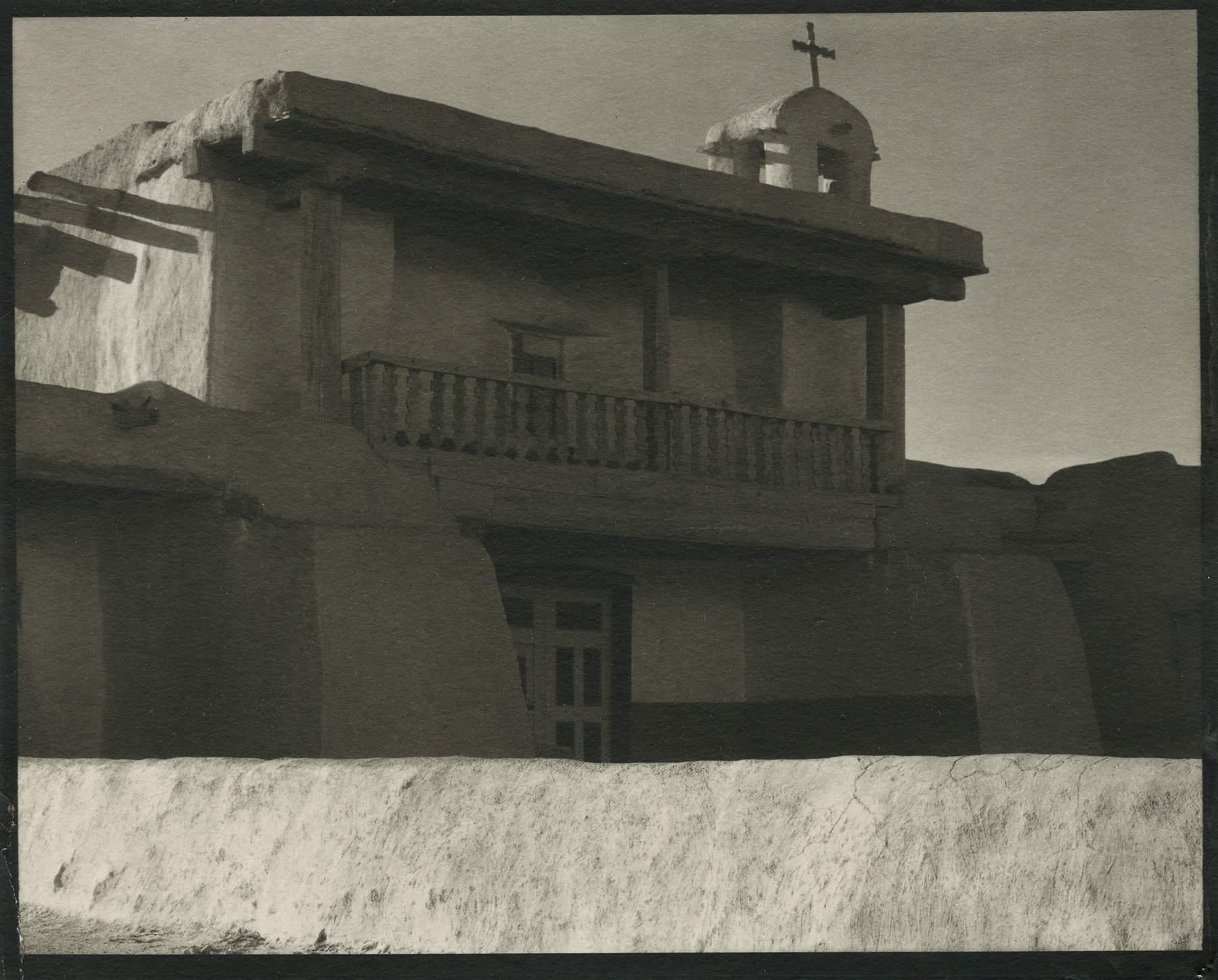 Church side, Santa Ana Pueblo, New Mexico, 1932  Platinum print; printed c.1932  4 3/4 x 6 inches