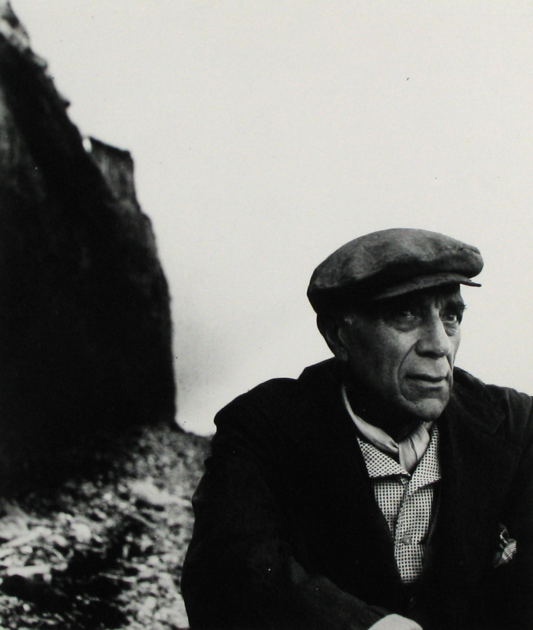 Bill Brandt - Georges Braque on the Beach at Varengeville, Normandy, 1955 - Howard Greenberg Gallery
