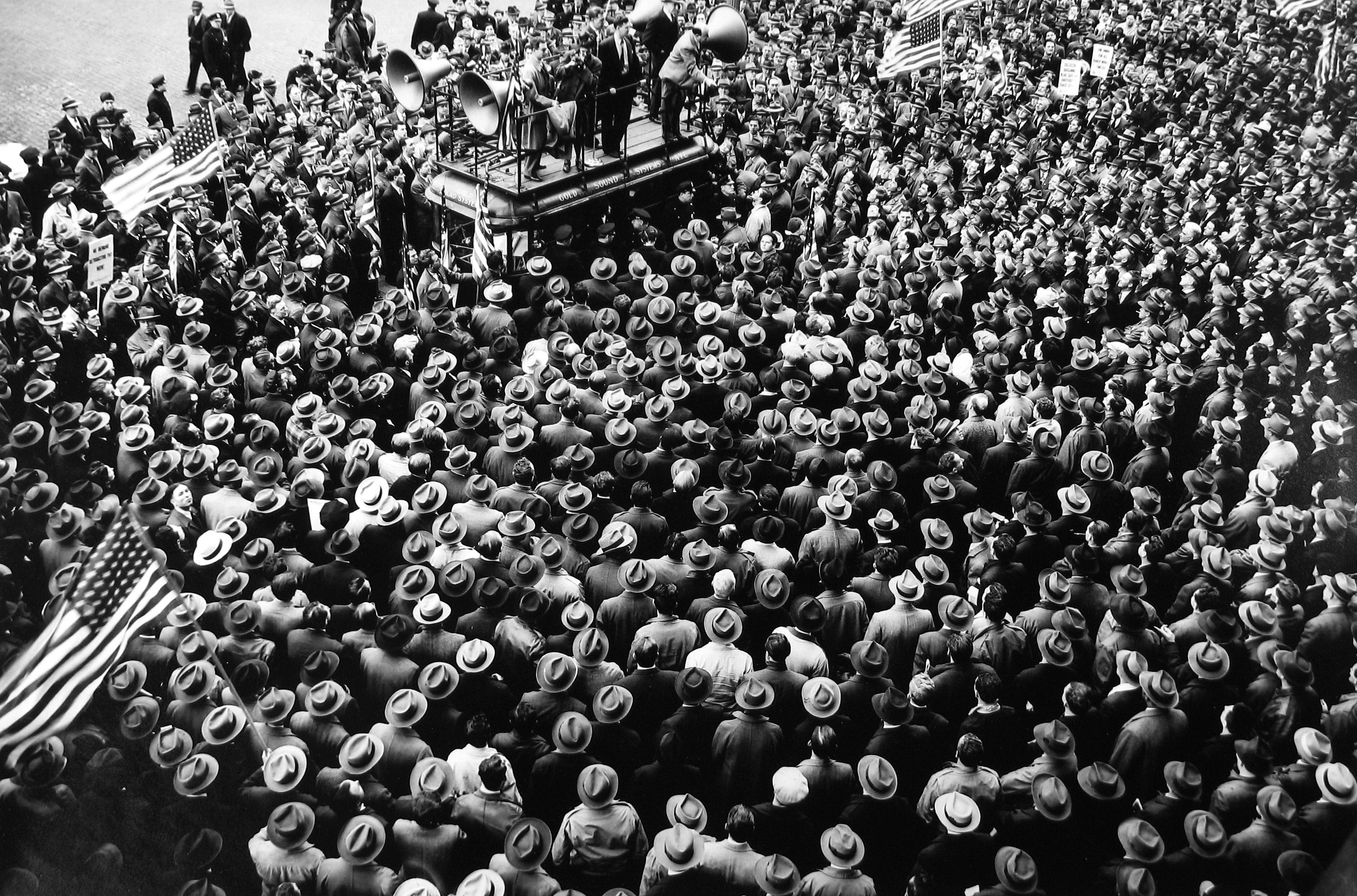 Arthur Leipzig - TWU Rally, 1947 - Howard Greenberg Gallery