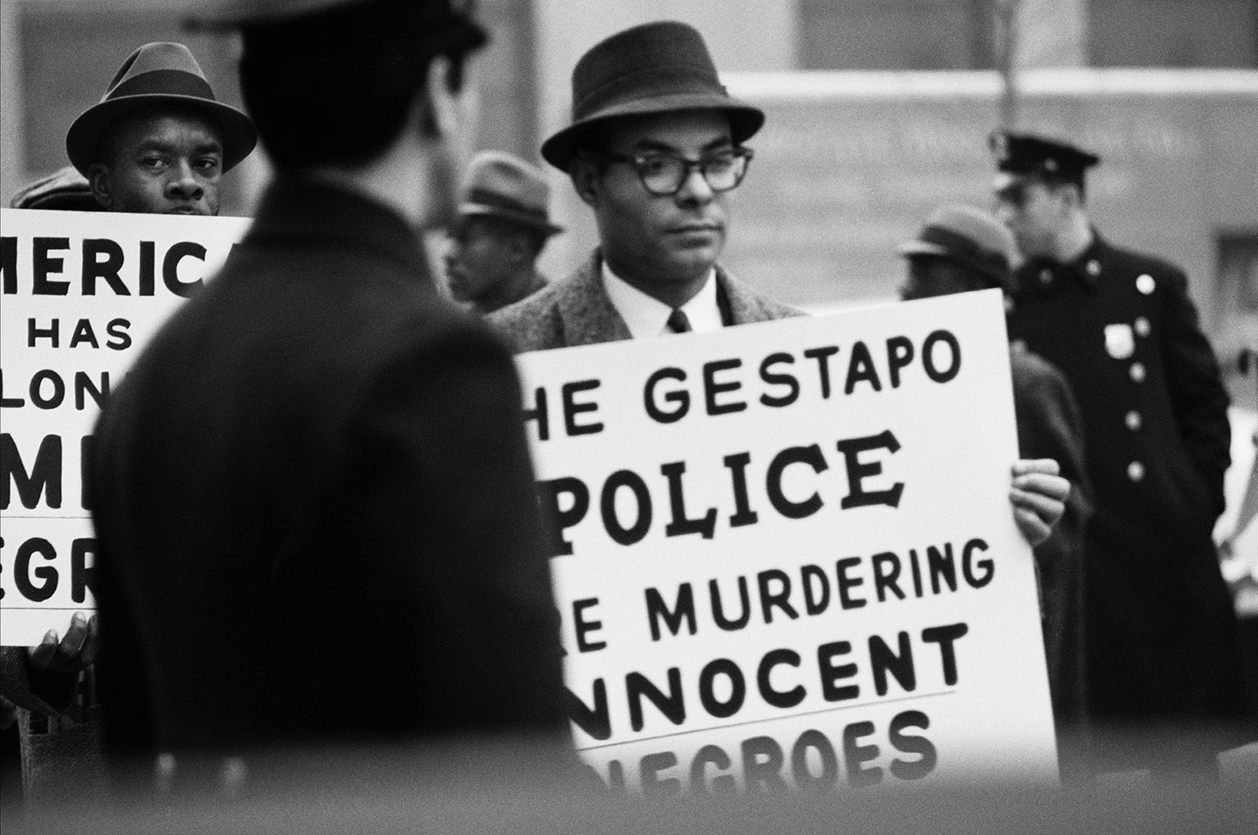 Untitled, New York, New York, 1963  Gelatin silver print; printed 2021  14 3/8 x 21 5/8 inches