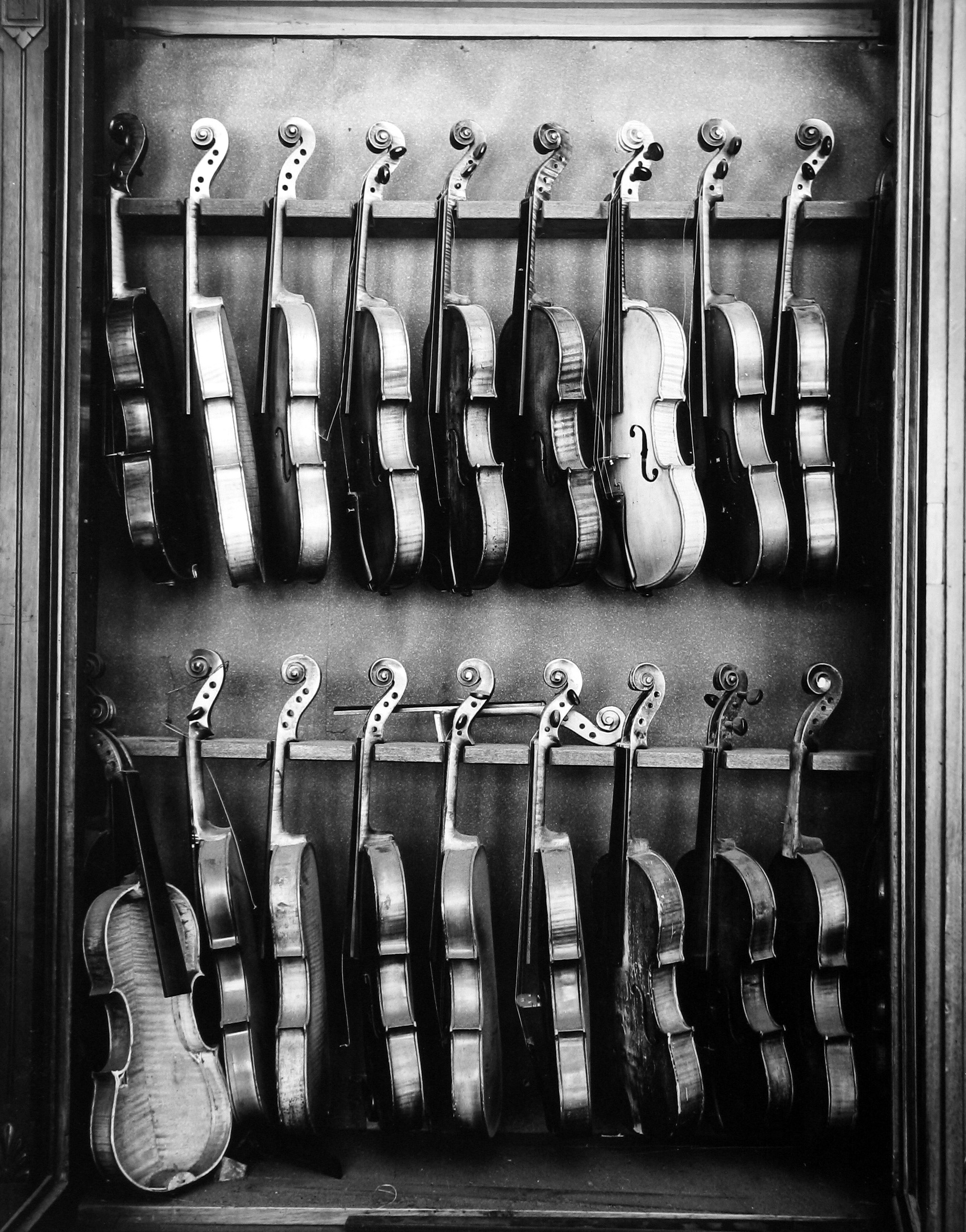 Arnold Newman - Violins, Philadelphia, PA, 1941 - Howard Greenberg Gallery