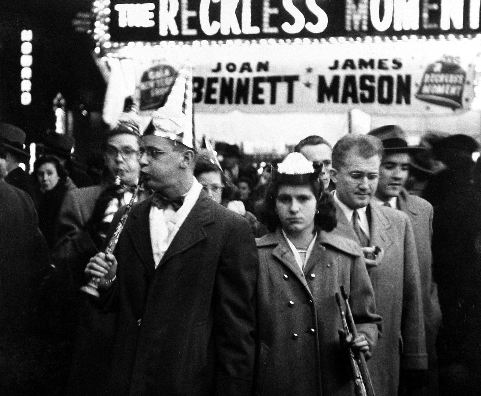 Dan Weiner - New Year's Eve, Times Square, 1950 - Howard Greenberg Gallery