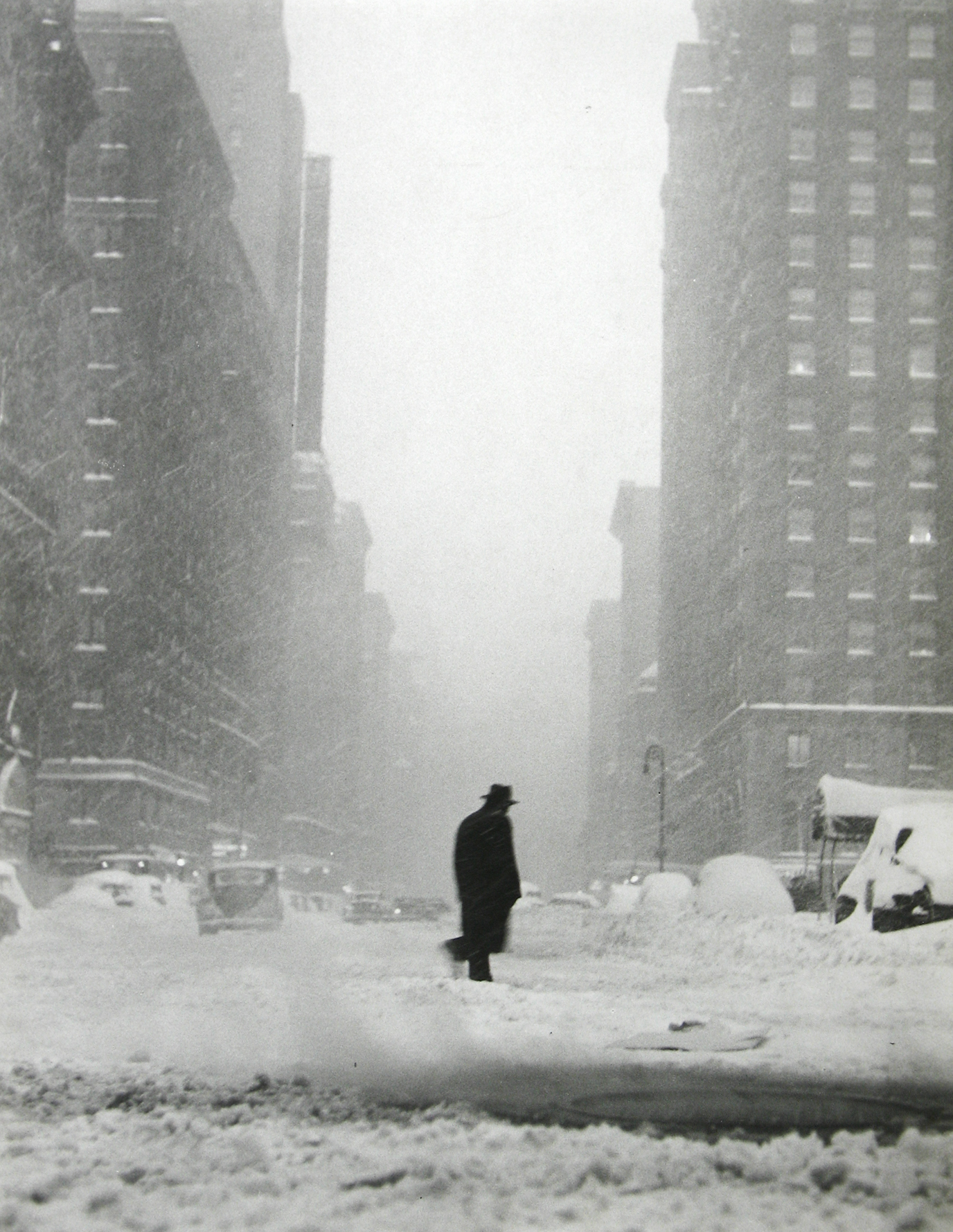 Ted Croner - Little Man in Snow, 1947 - Howard Greenberg Gallery