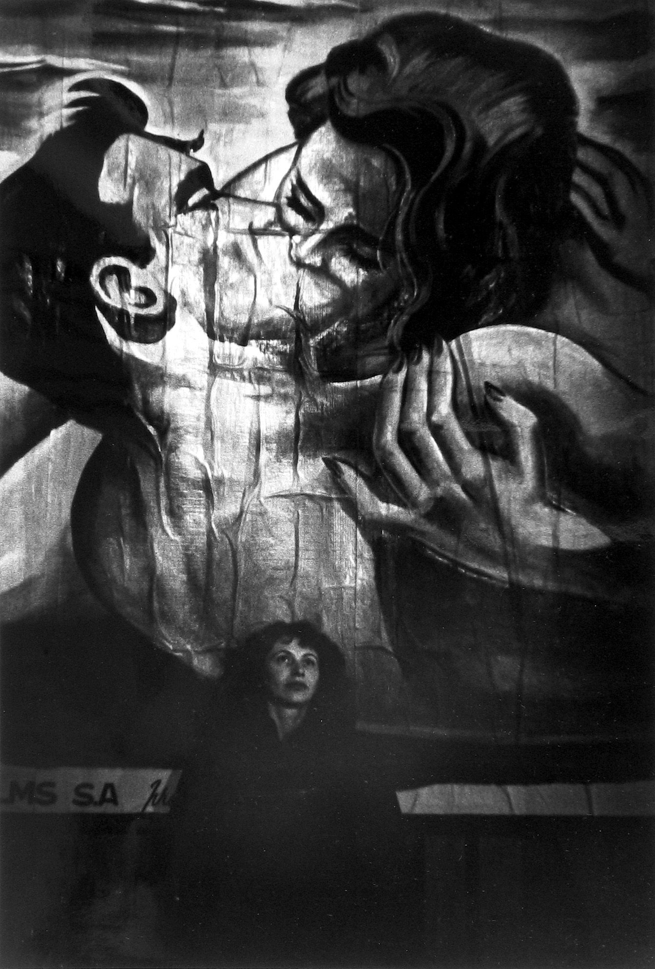 Ed Van der Elsken - Ata in Front of Bulletin Board, 1950s - Howard Greenberg Gallery