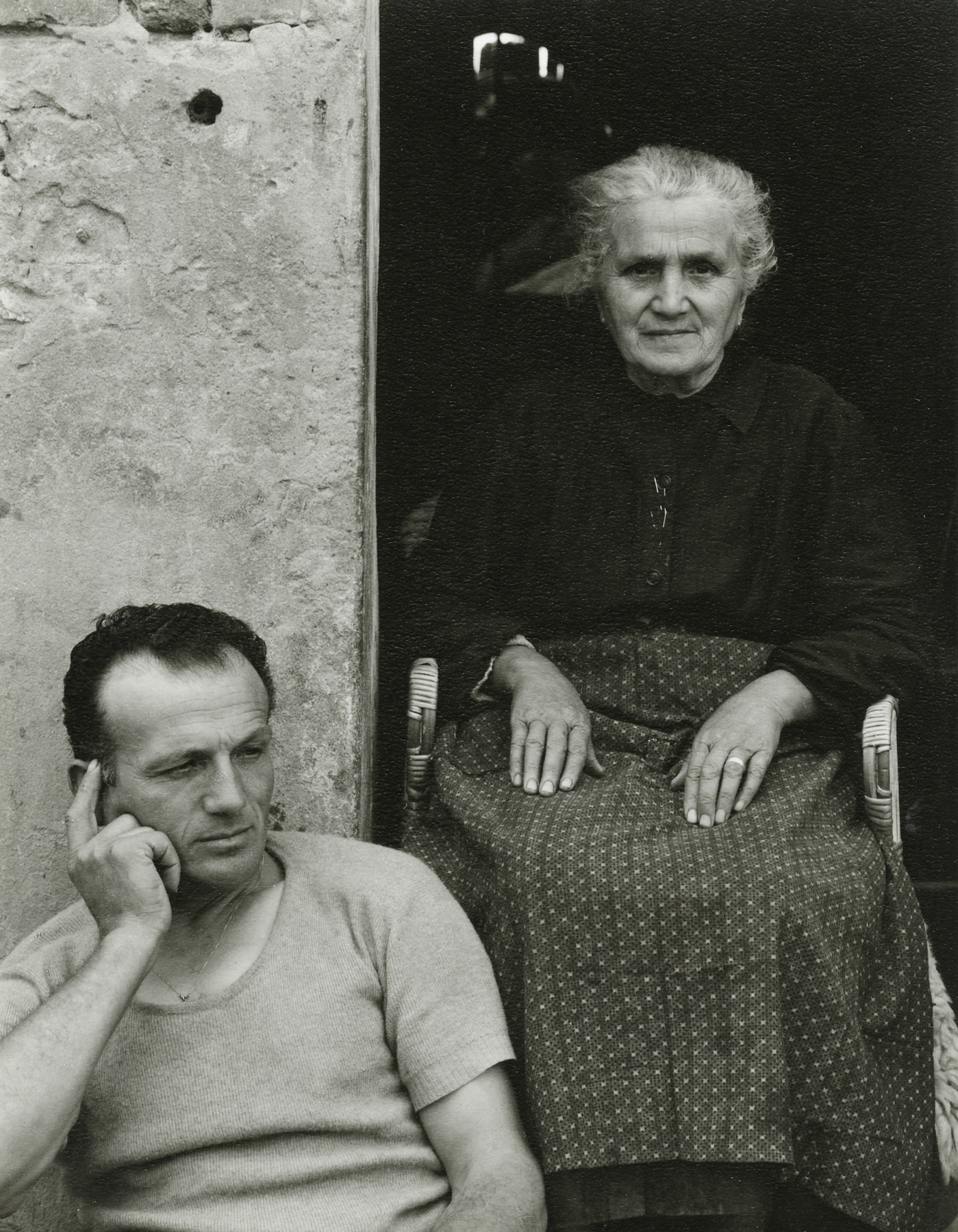Signora Lusetti and one son, Luzzara, Italy, 1953  Gelatin silver print; printed c.1953  6 x 4 5/8 inches