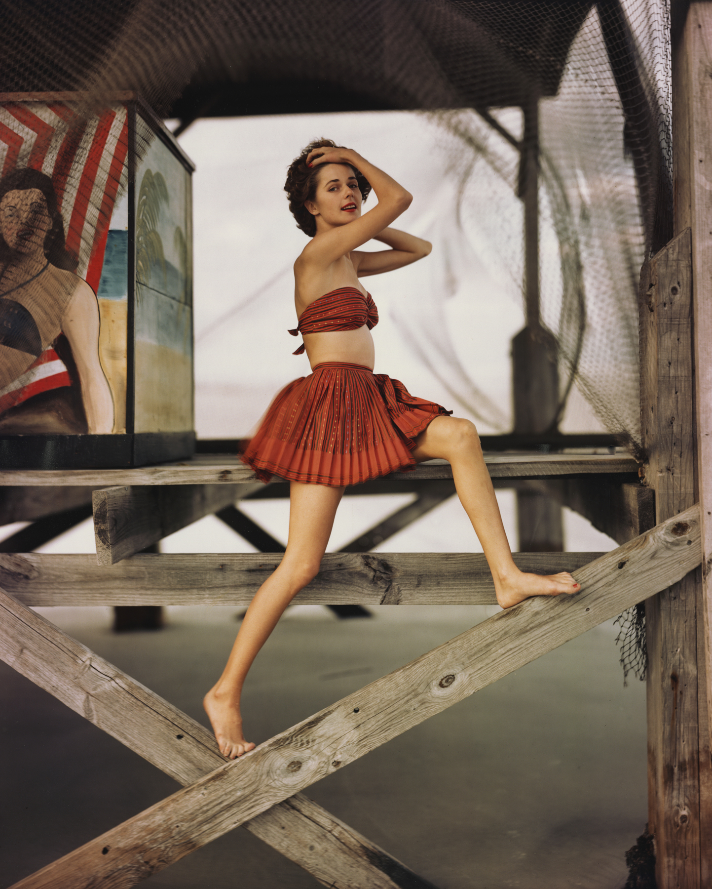 Carol McCarlson on a Pier at St. Augustine, Florida, Vogue, 1948 Cibachrome; printed later 23 1/8 x 18 1/4 inches