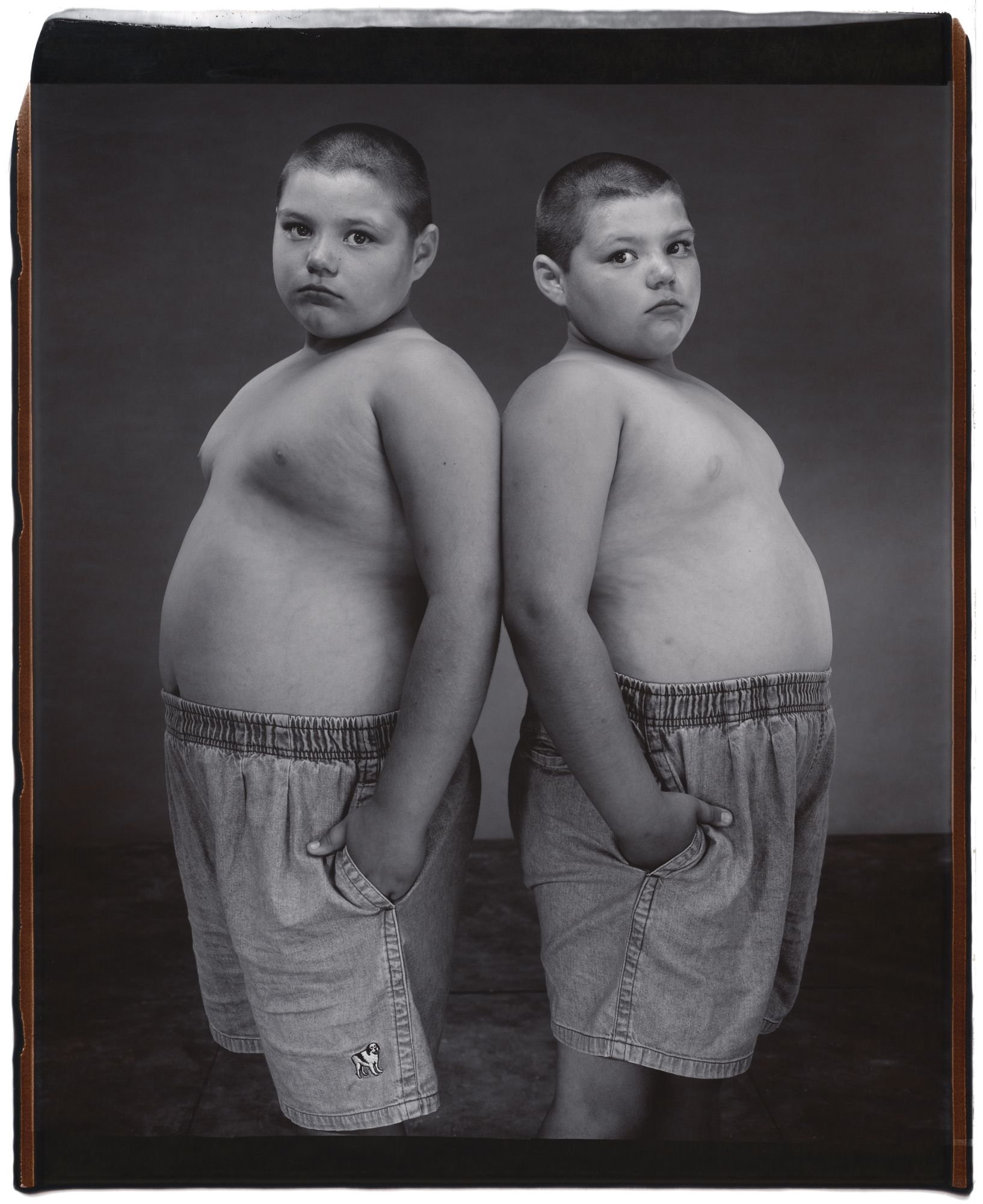 Spencer and Skyler Szbkowski, Twinsburg, Ohio, 2001  Polaroid  30 x 22 inches