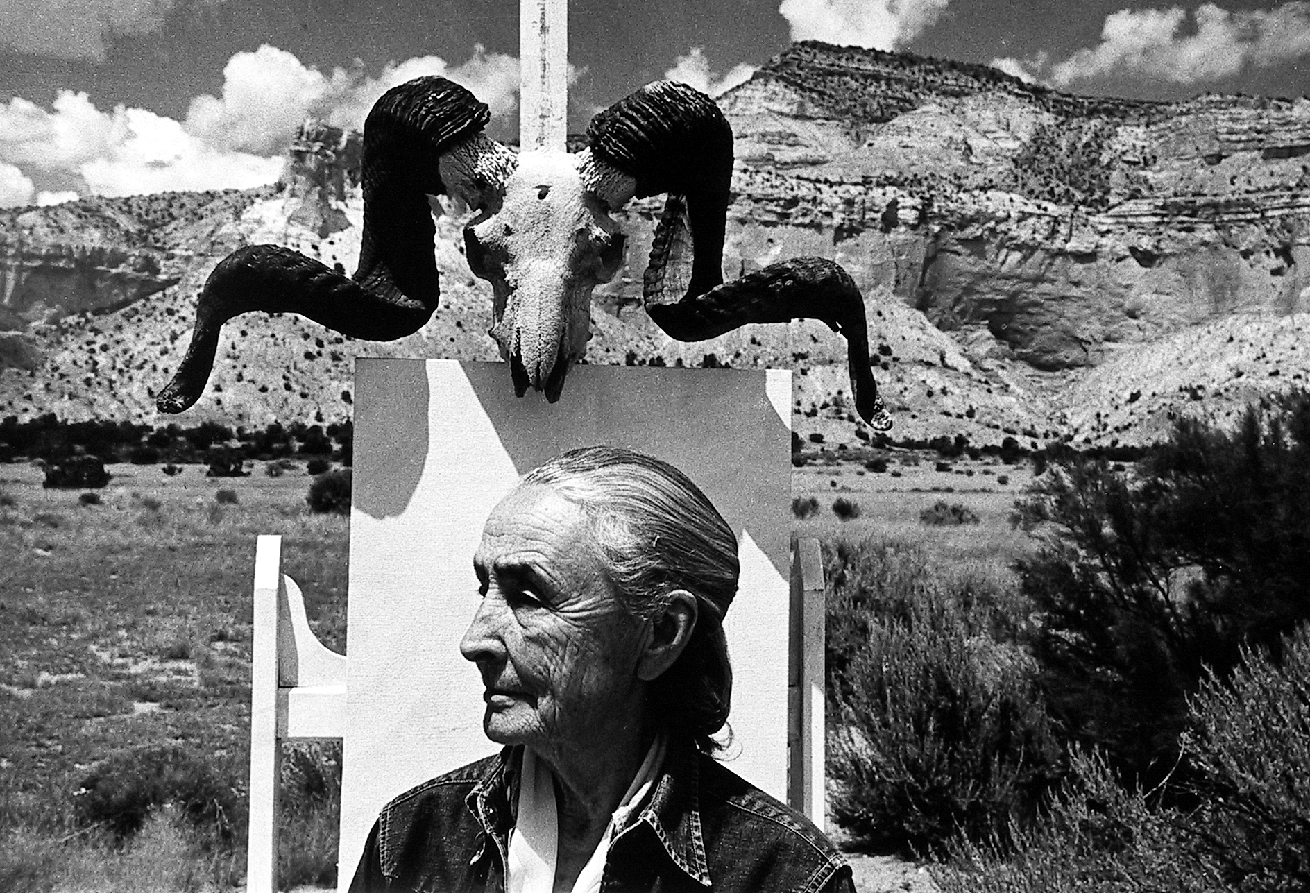 Arnold Newman - Georgia O'Keeffe, Ghost Ranch, New Mexico, 1968 - Howard Greenberg Gallery