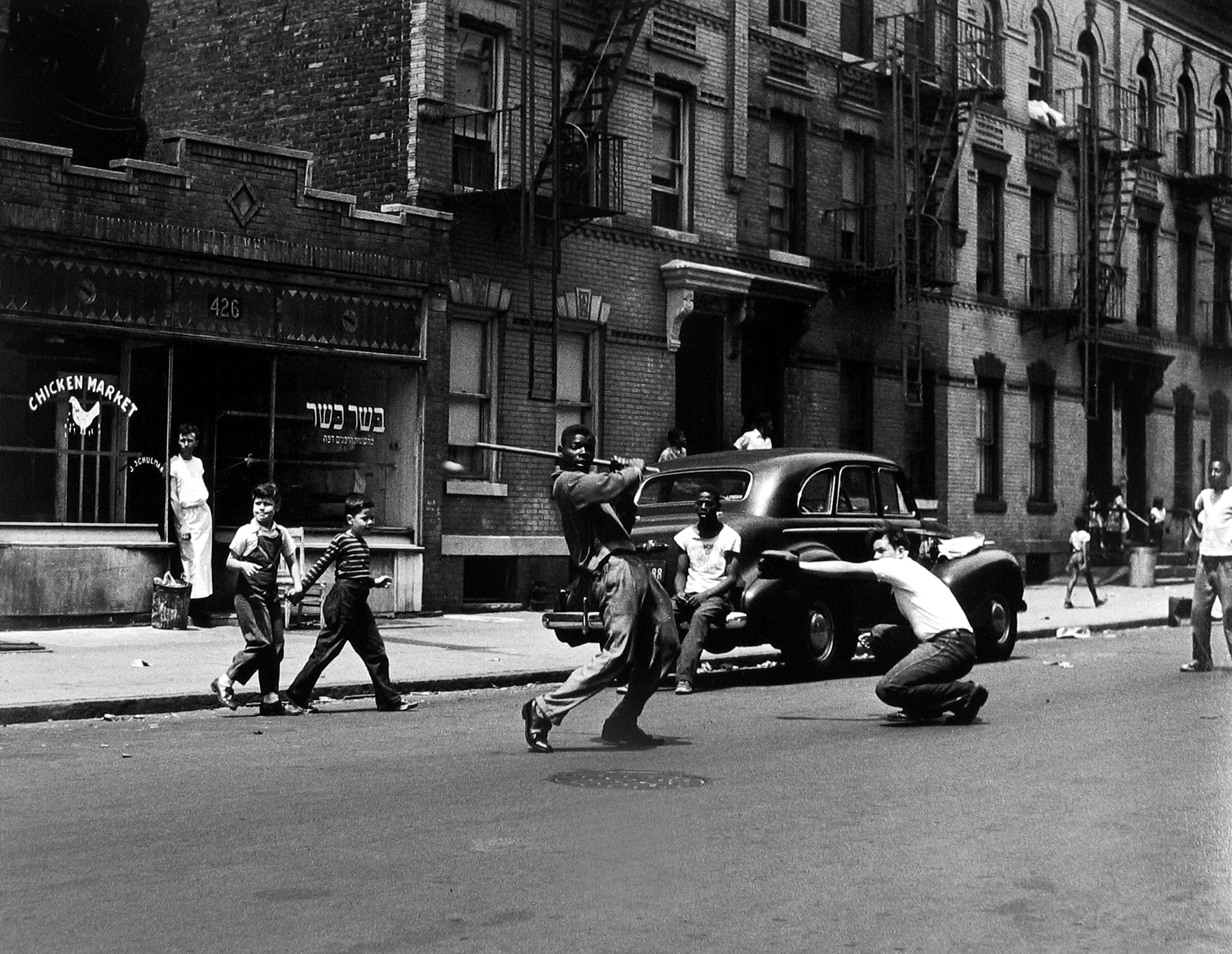 Arthur Leipzig - Stickball, 1950 - Howard Greenberg Gallery