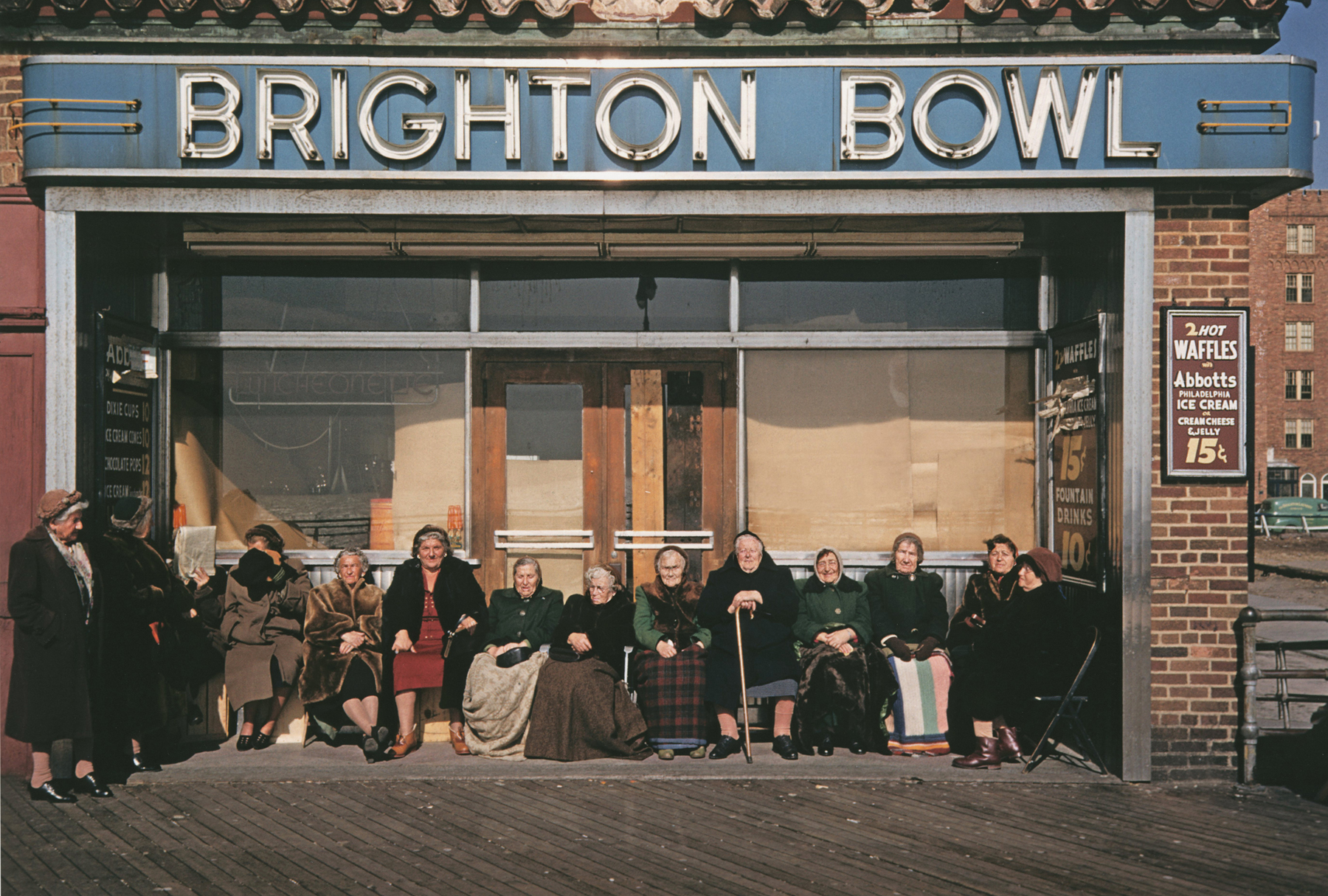 Brighton Bowl, Winter Boardwalk, Coney Island, N.Y., 1953