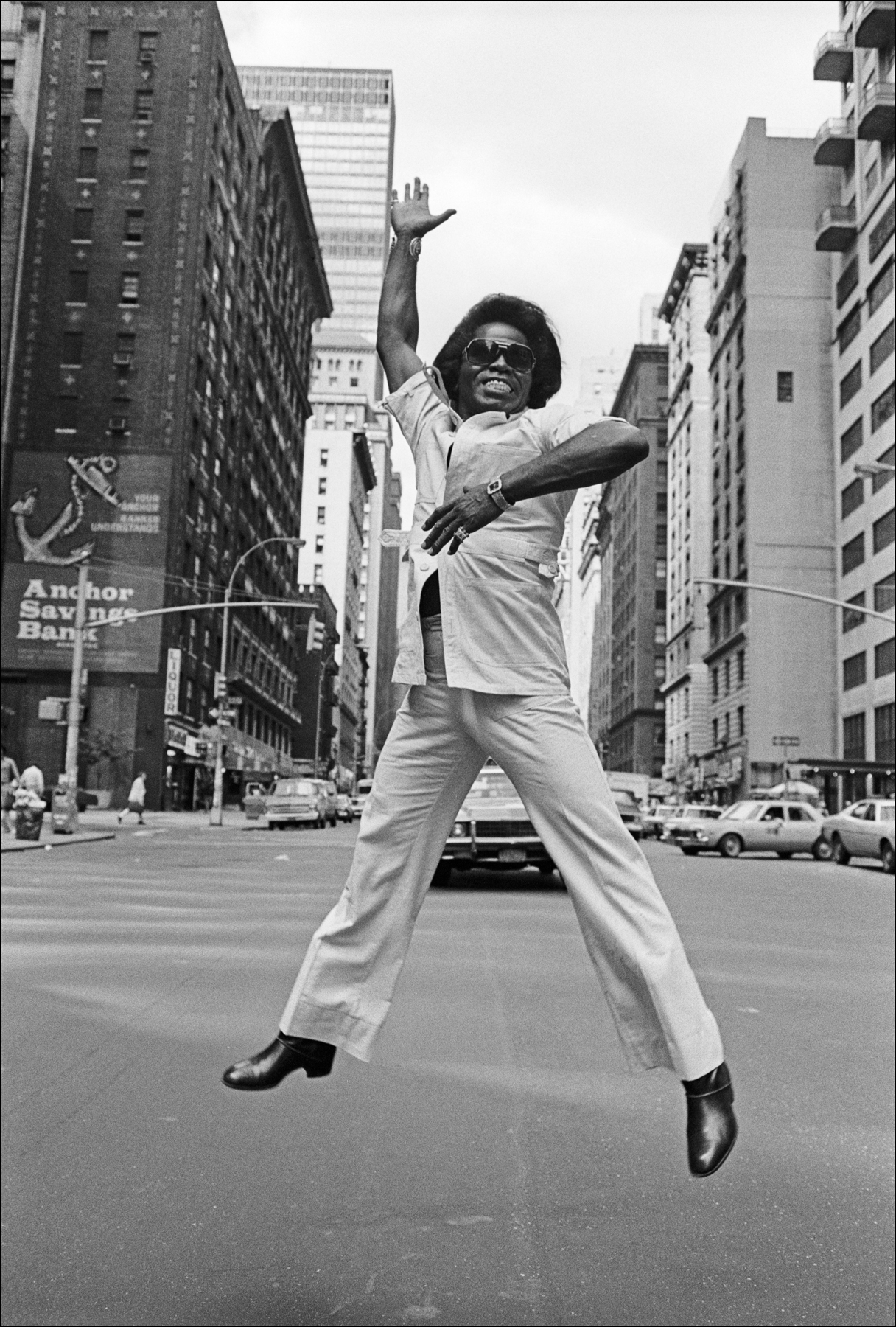 James Brown Jumps in Midtown, New York City 1979