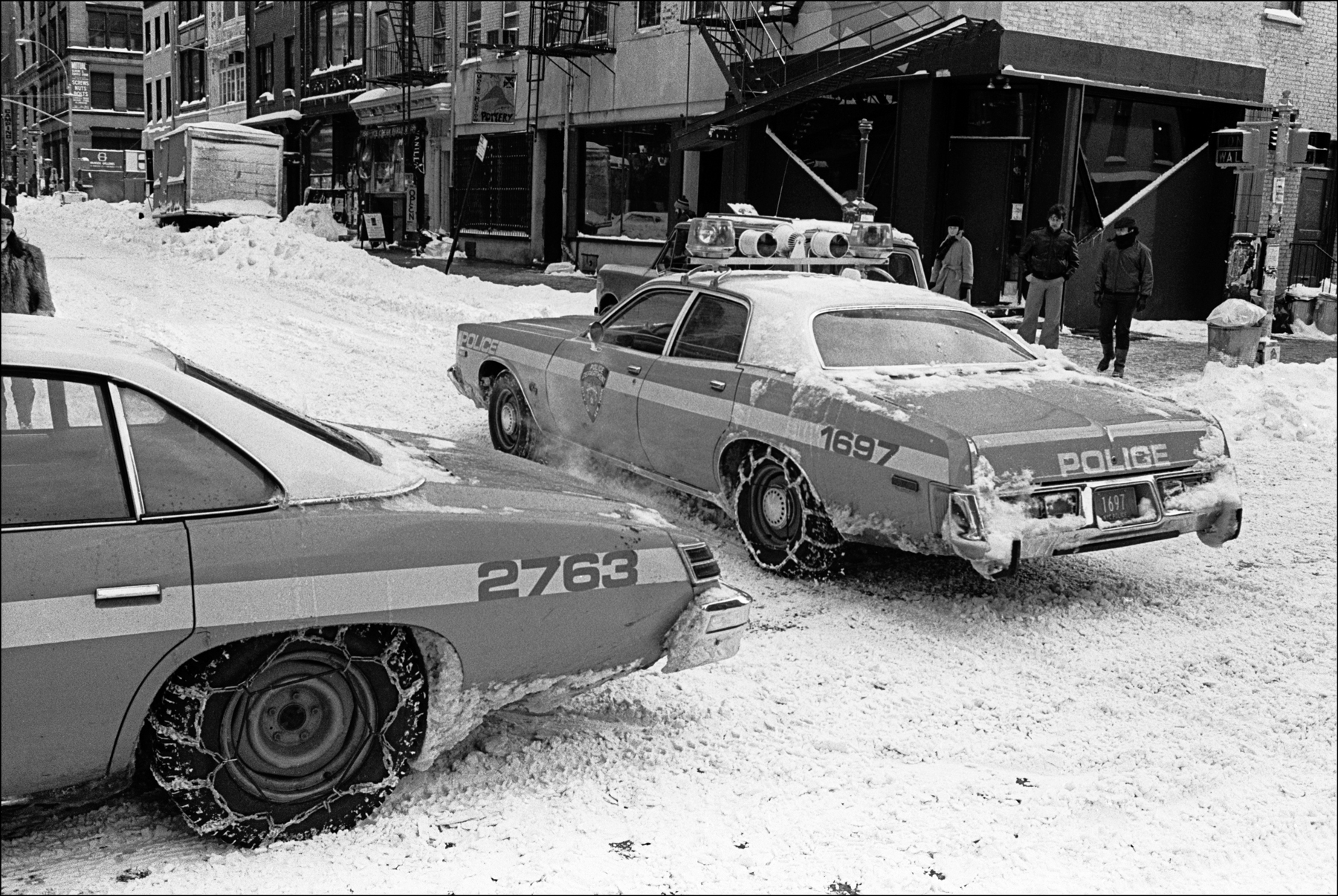 NYPD Cars with Chains, Soho, New York City