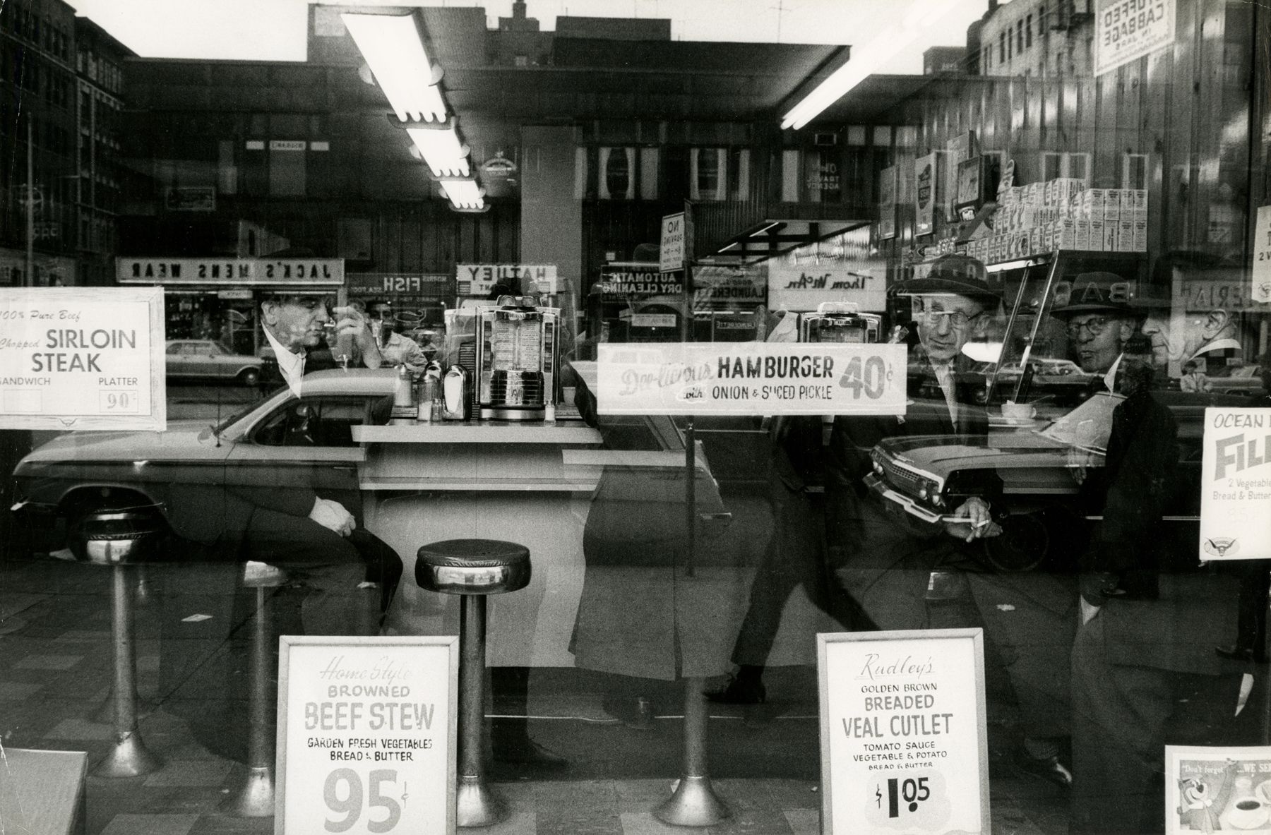 William Klein, Hamburgers, 40 Cents, New York, 1955
