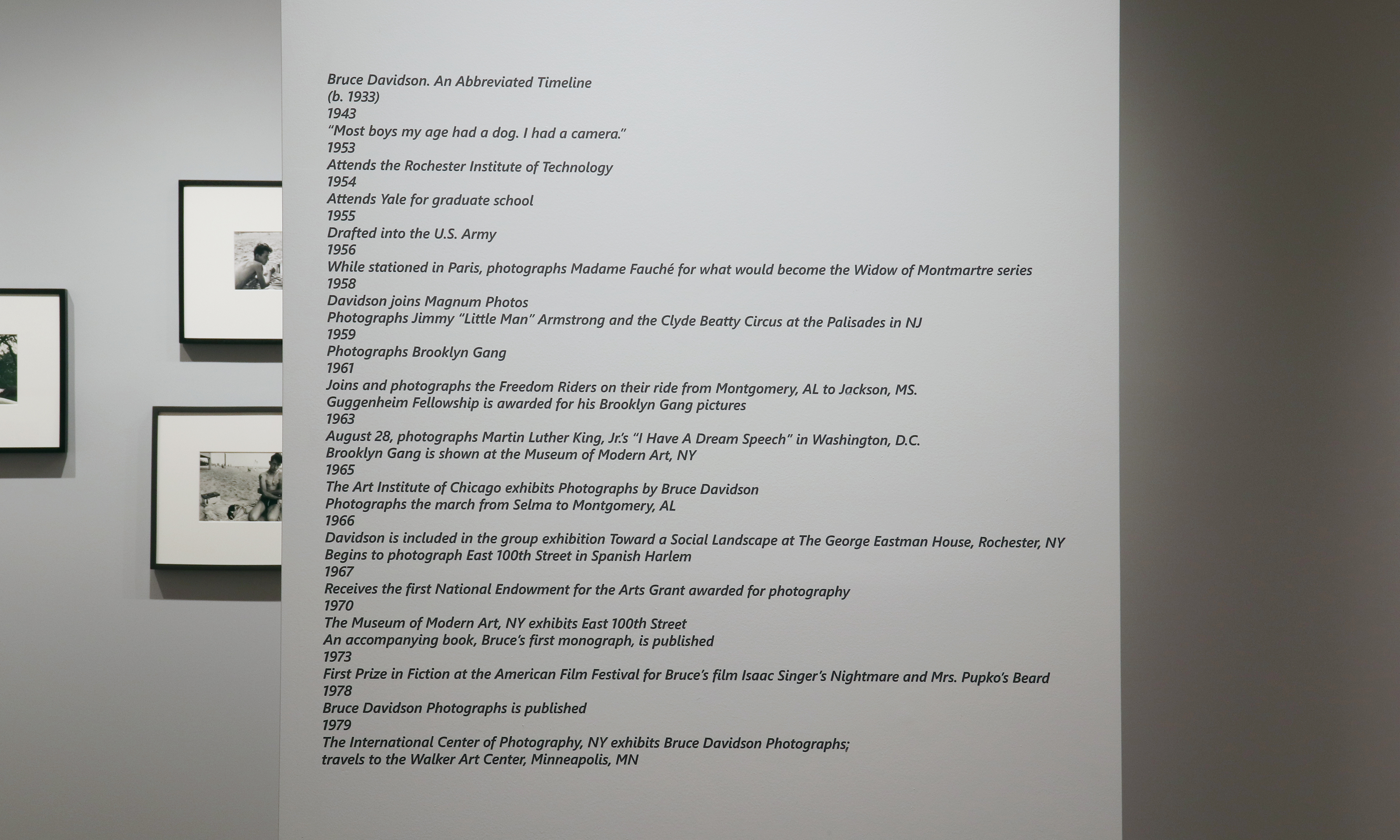 Bruce Davidson, The Way Back, Howard Greenberg Gallery, 2023