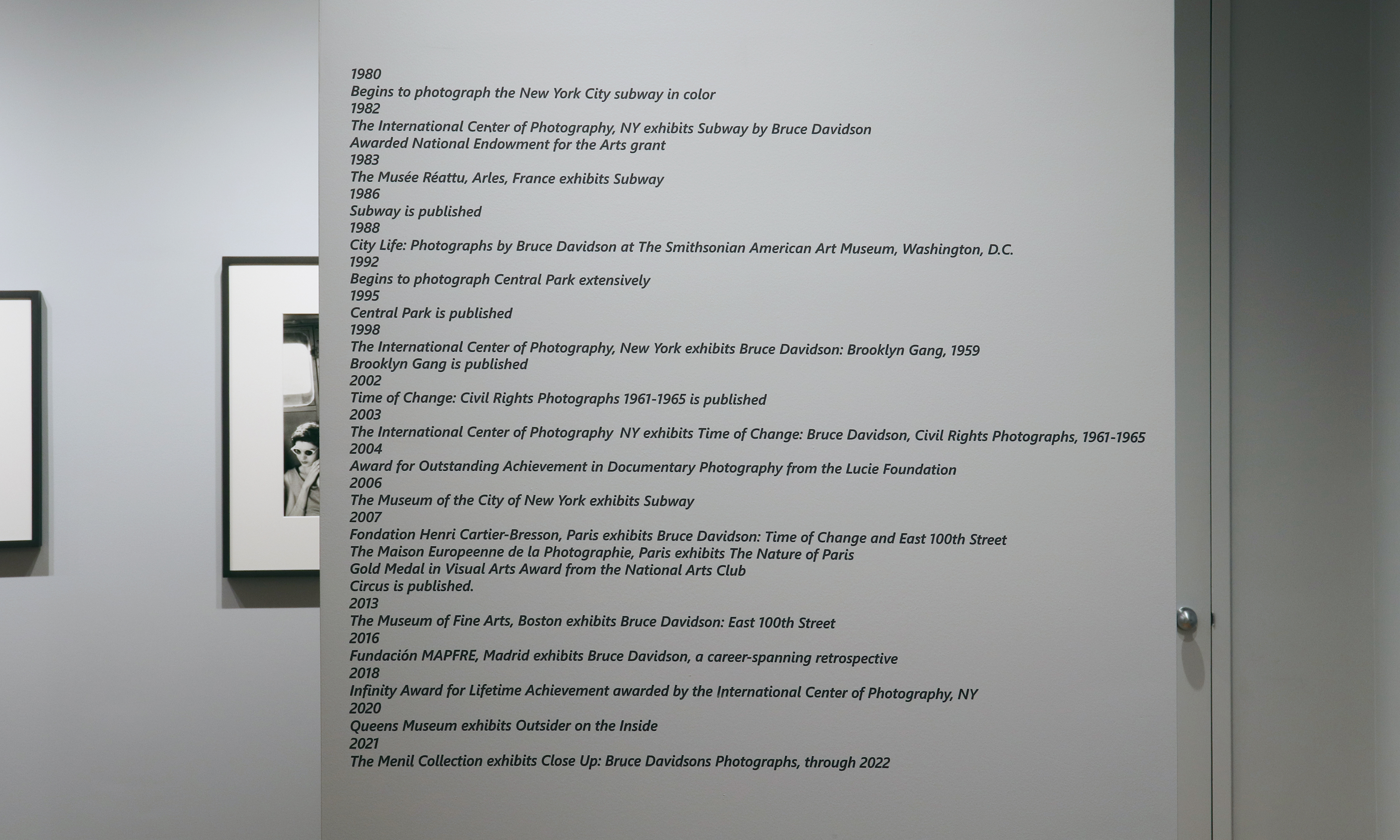 Bruce Davidson, The Way Back, Howard Greenberg Gallery, 2023