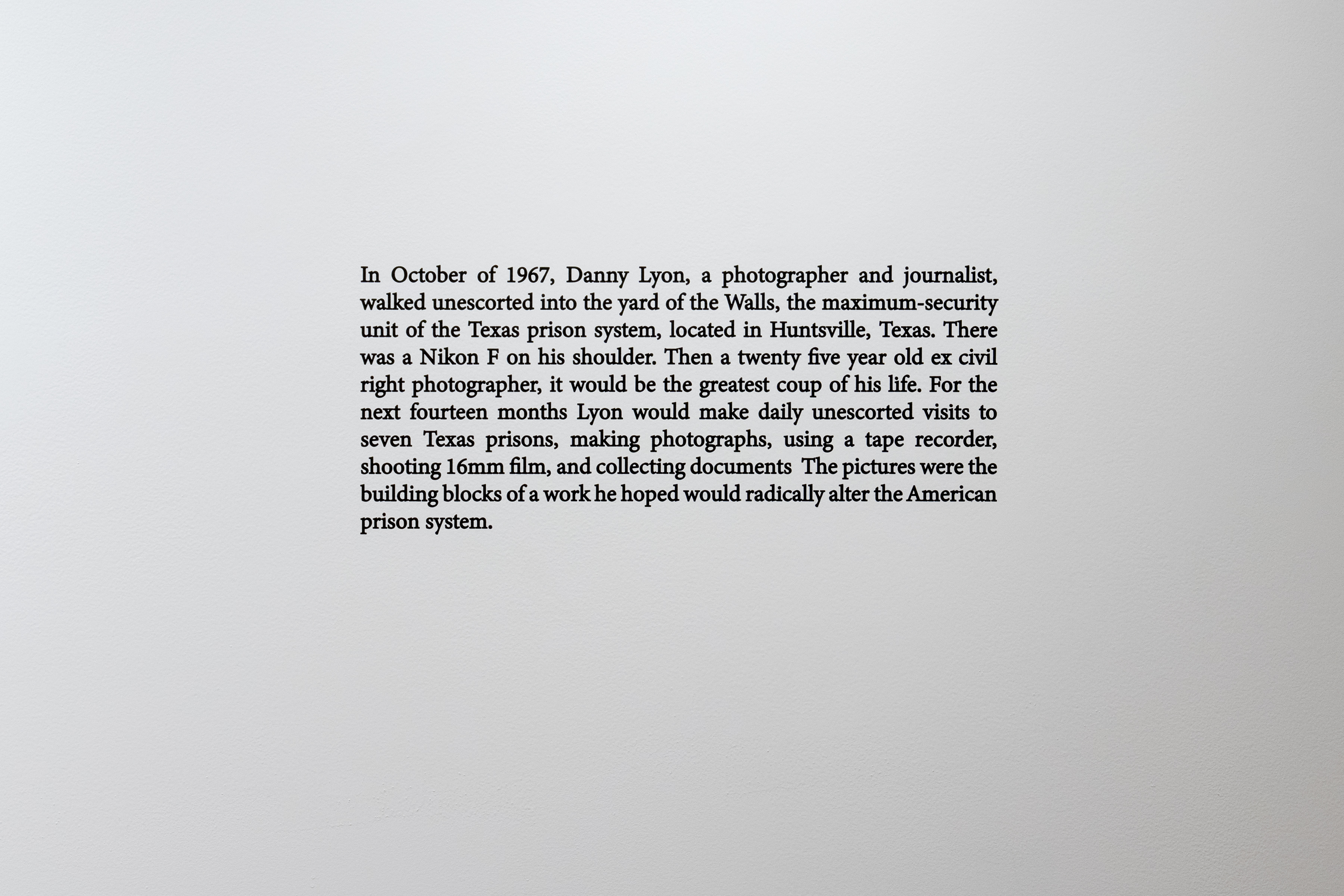 danny lyon installation images