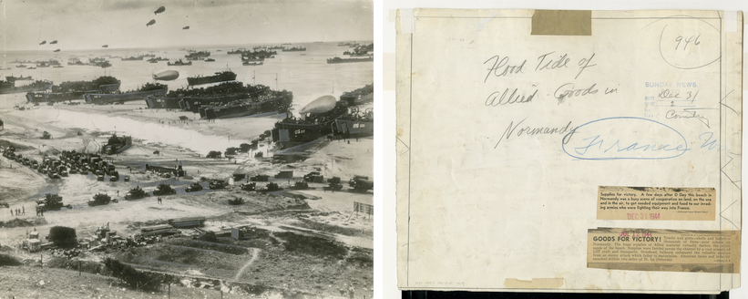 Photographer Unknown, Supplies on Normandy post D-Day, July 12, 1944