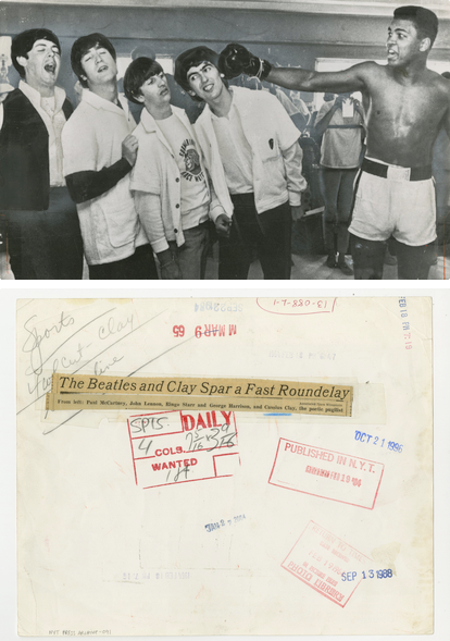 Photographer Unknown, The Beatles and Muhammad Ali, February 18, 1964