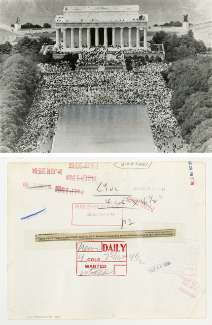 Photographer Unknown, March on Washington, Lincoln Memorial, Washington D.C., August 28, 1963