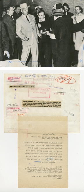 Jackson H. Robert, Lee Harvey Oswald, accused assassin of President Kennedy, shot by Jack Rudy in Dallas police headquarters, November 24, 1963