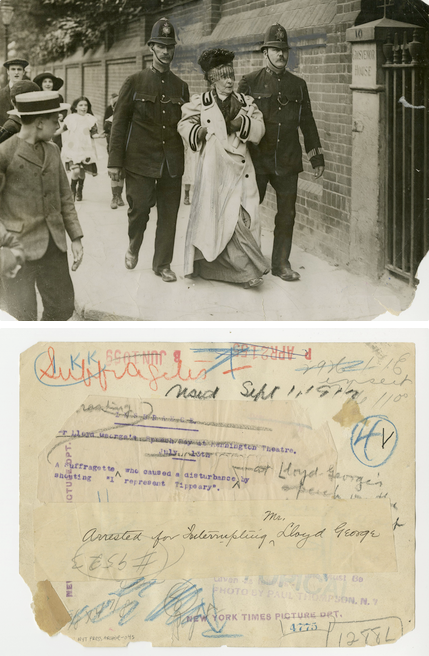 Photographer Unknown, Mrs. Lloyd George, a suffragette, arrested for shouting, "I represent Tippeary", c.1913