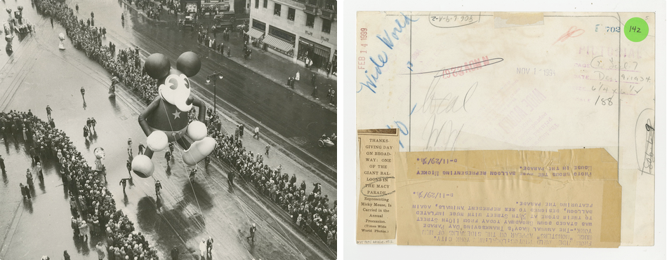 Photographer Unknown, Mickey Mouse balloon in the Macy's Thanksgiving Day Parade, New York City, November 29, 1934