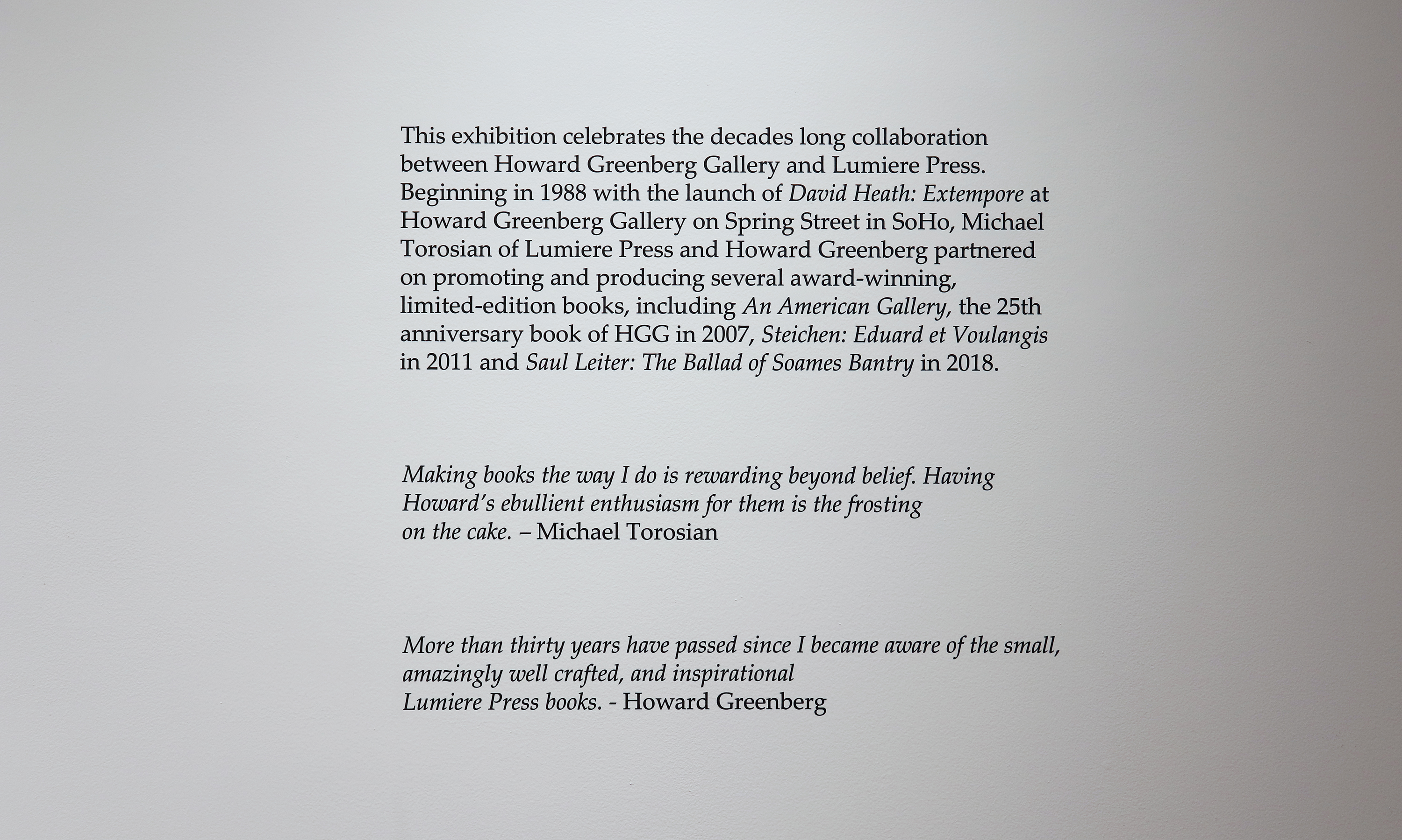 howard greenberg gallery lumiere press printer savant 2024