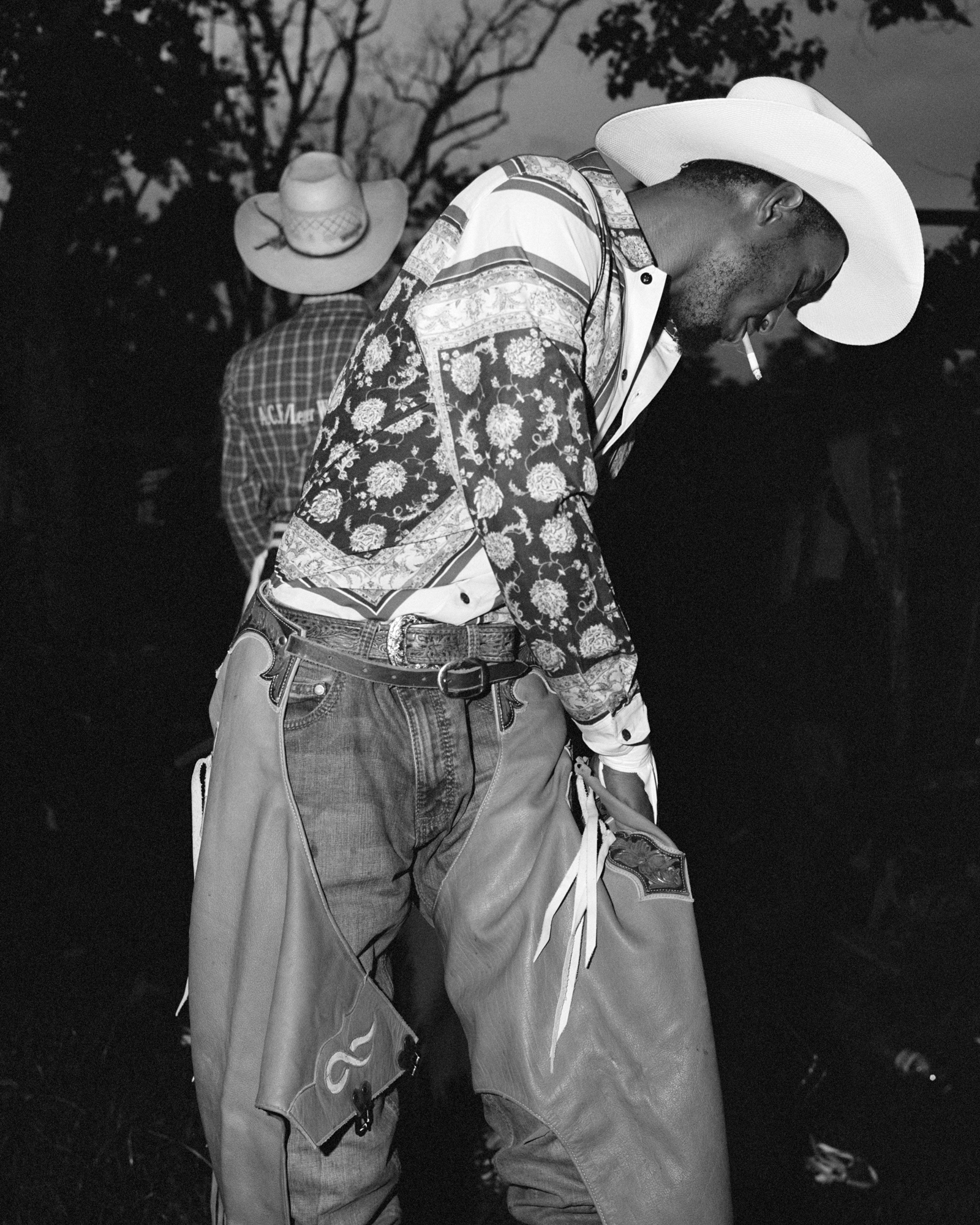 Smoking Cowboy Cheek, Texas, From the series "Hard Tack", 2023