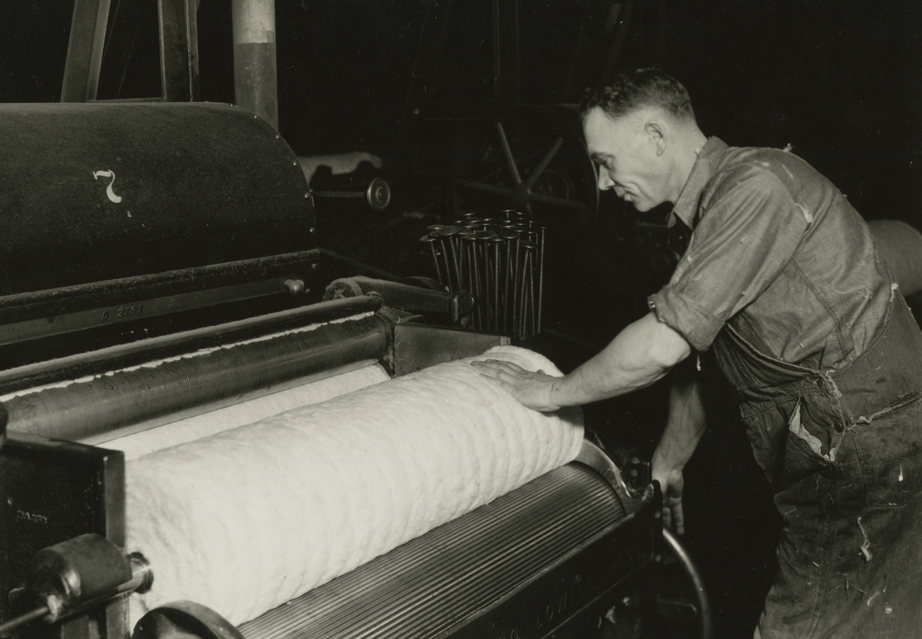 lewis hine, Picket Yarn Mill, High Point, North Carolina, January 1937   Gelatin silver print; printed c.1937   4 5/8 x 6 5/8 inches