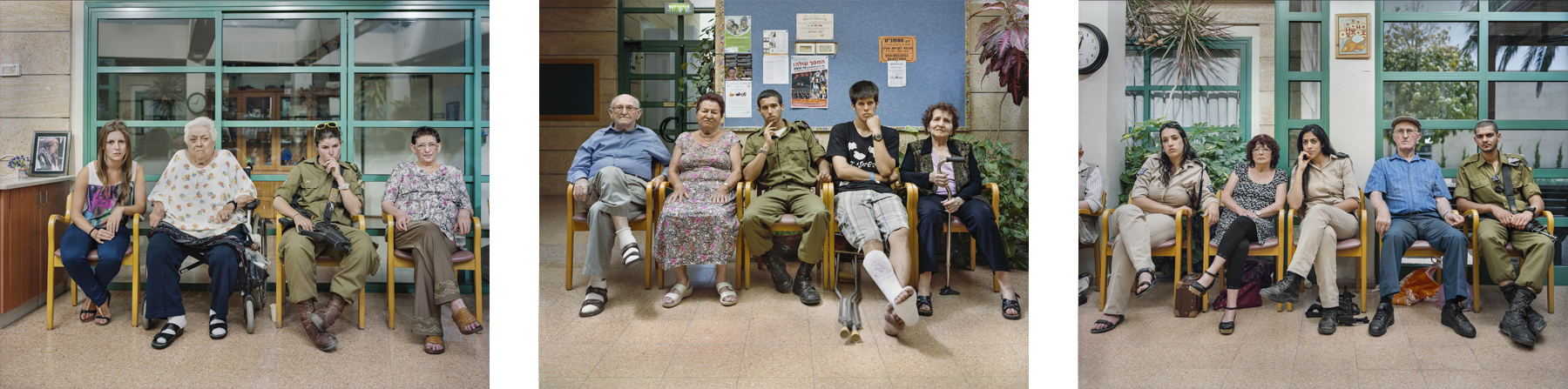 Frédéric Brenner - An Archeology of Fear and Desire - Menashe Testimony Theater (triptych), 2013 - Howard Greenberg Gallery