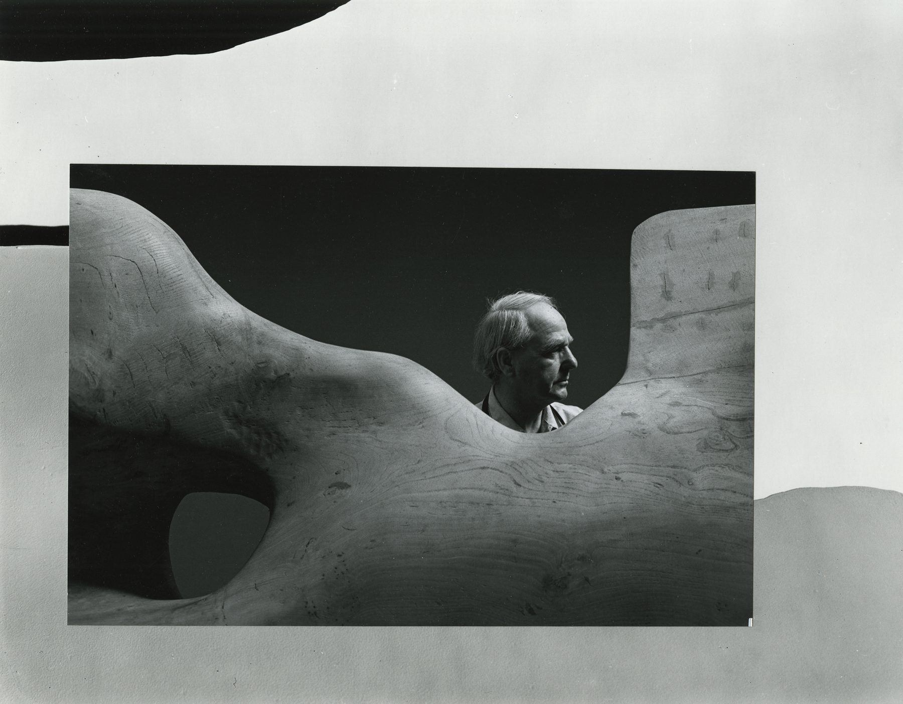Arnold Newman - Henry Moore, Much Haddam, London, England (collage), 1966 - Howard Greenberg Gallery - 2018