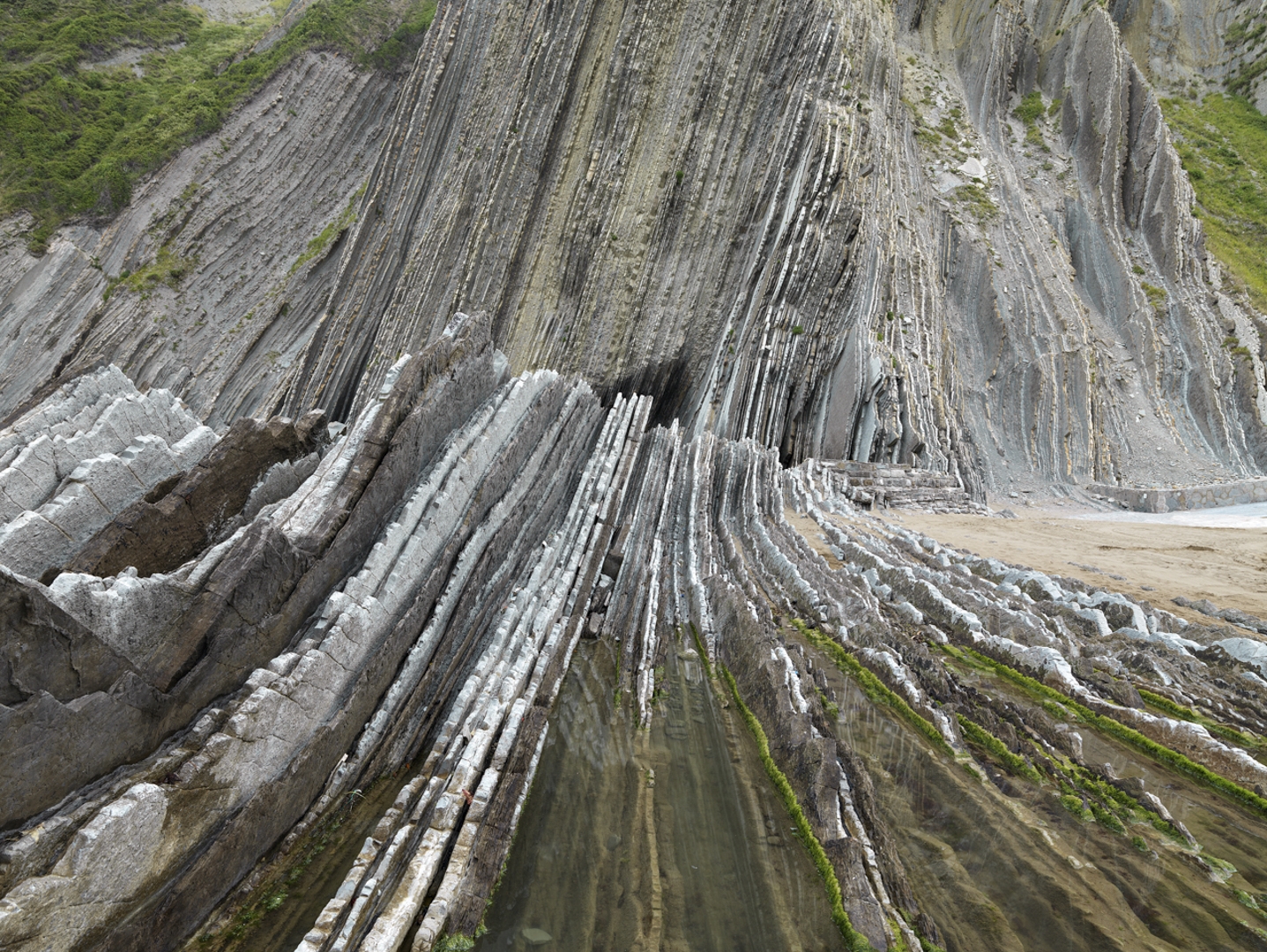 Edward Burtynsky - Basque Coast #1, UNESCO, Geopark, Zumaia, Spain 1/9, 2015 - Howard Greenberg Gallery - 2018