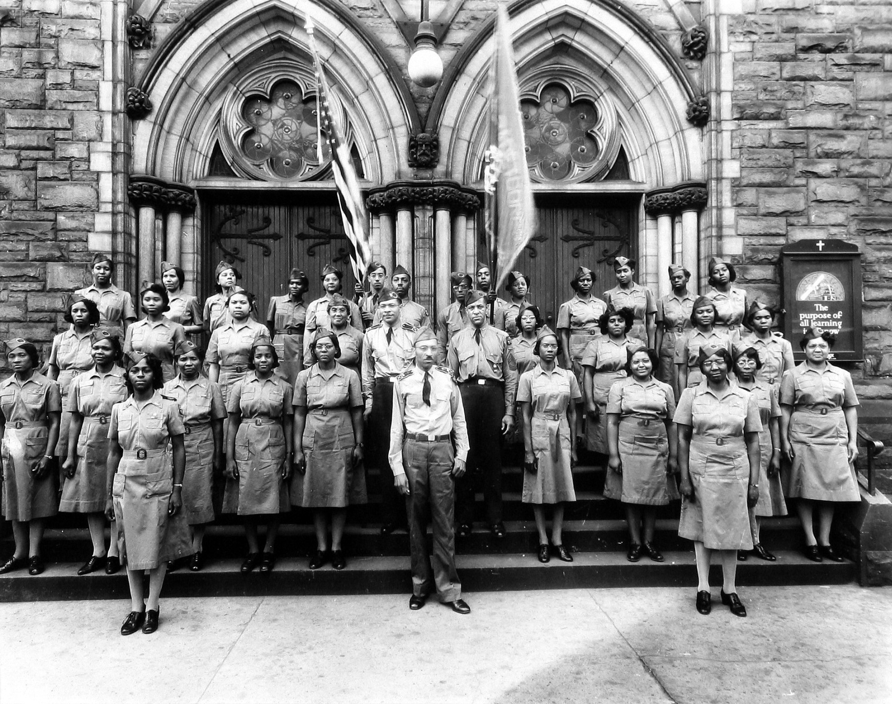 James Van Der Zee - Untitled (group of people in uniforms), c.1936 - Howard Greenberg Gallery - 2019