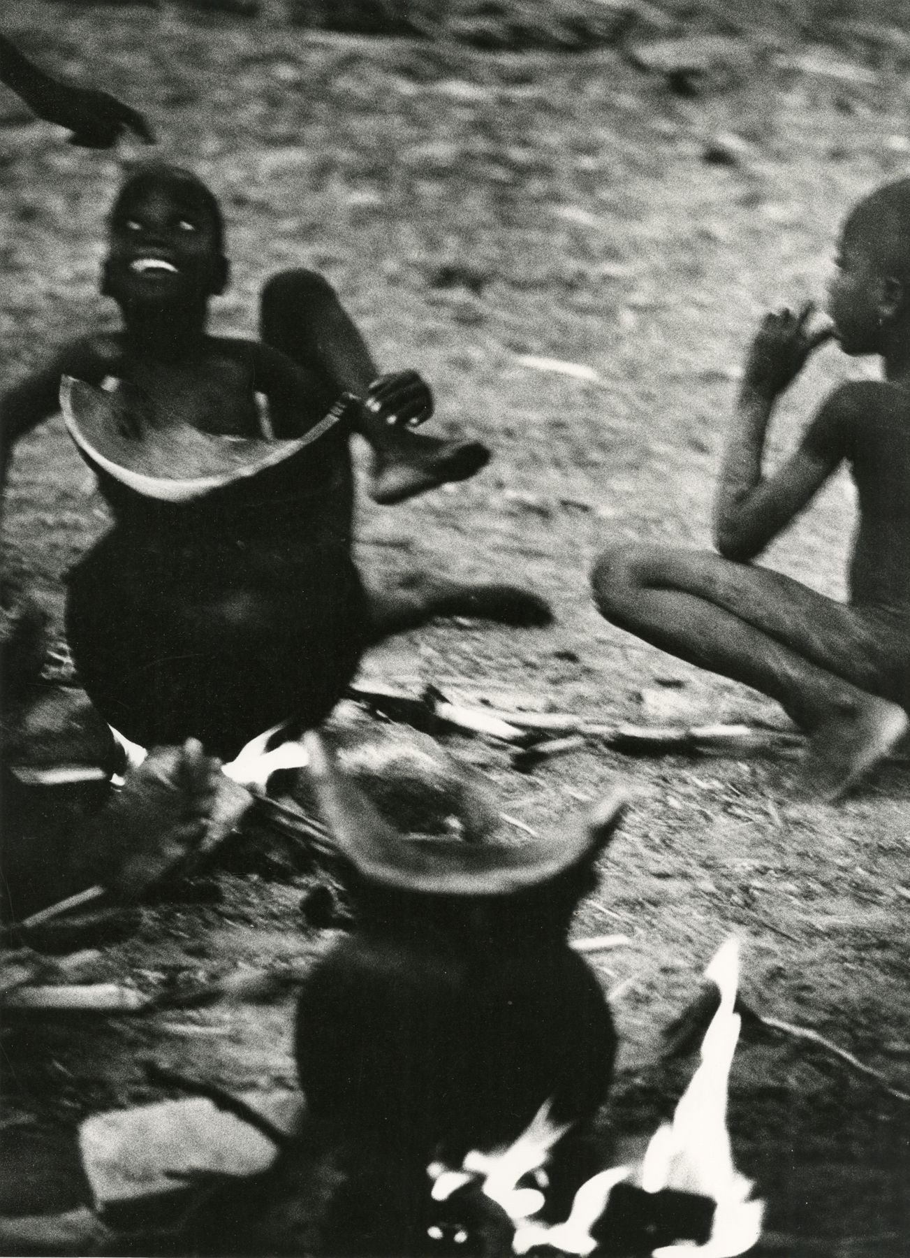 Feu au bord du fleuve, Niamey, Niger (Fire by the River, Niamey, Niger), 1963 Gelatin silver print; printed 1980 14 5/8 x 10 3/4 inches