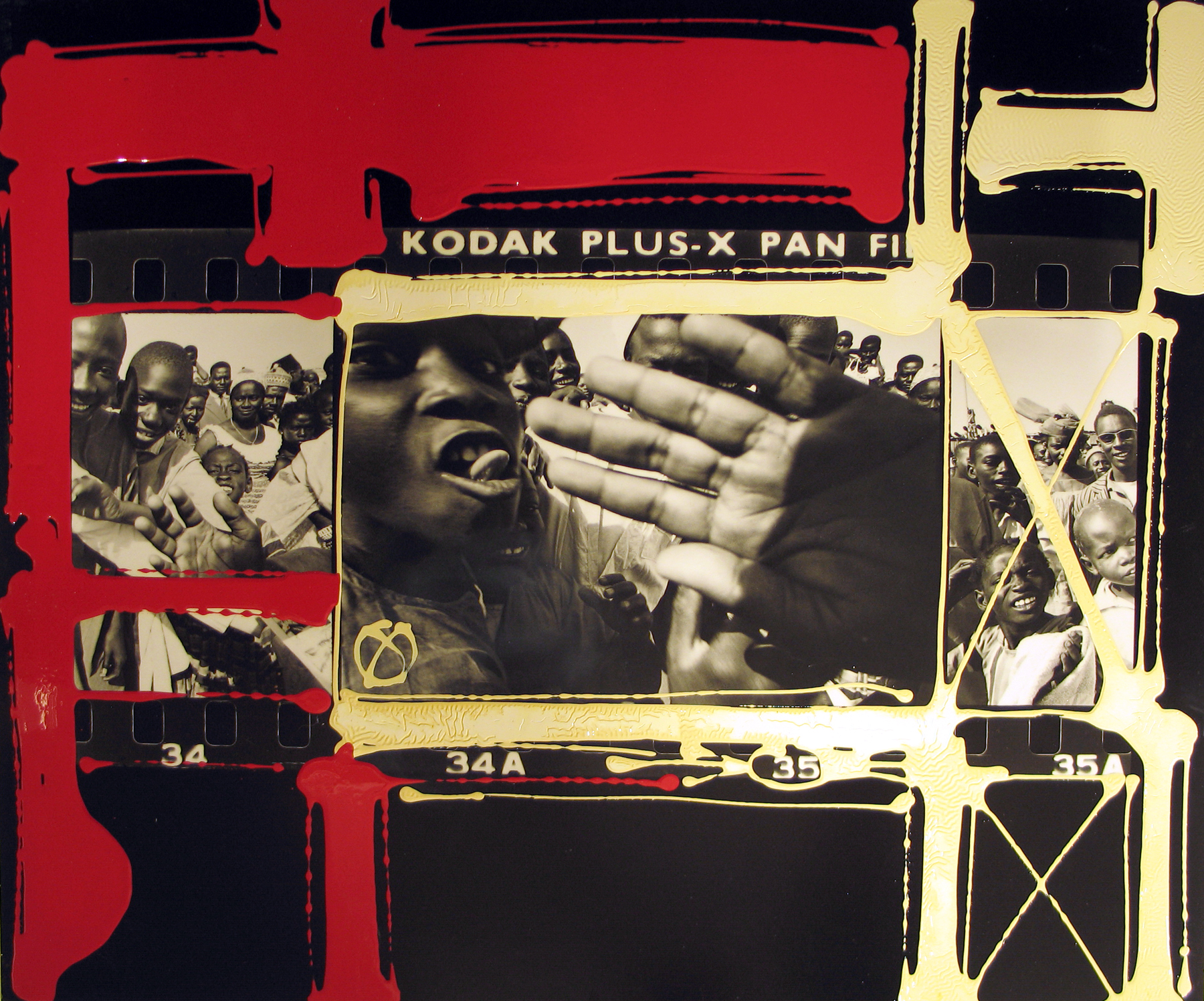 School out, Dakar, 1963 Gelatin silver print with applied enamel; created 1995 19 5/8 x 23 5/8 inches